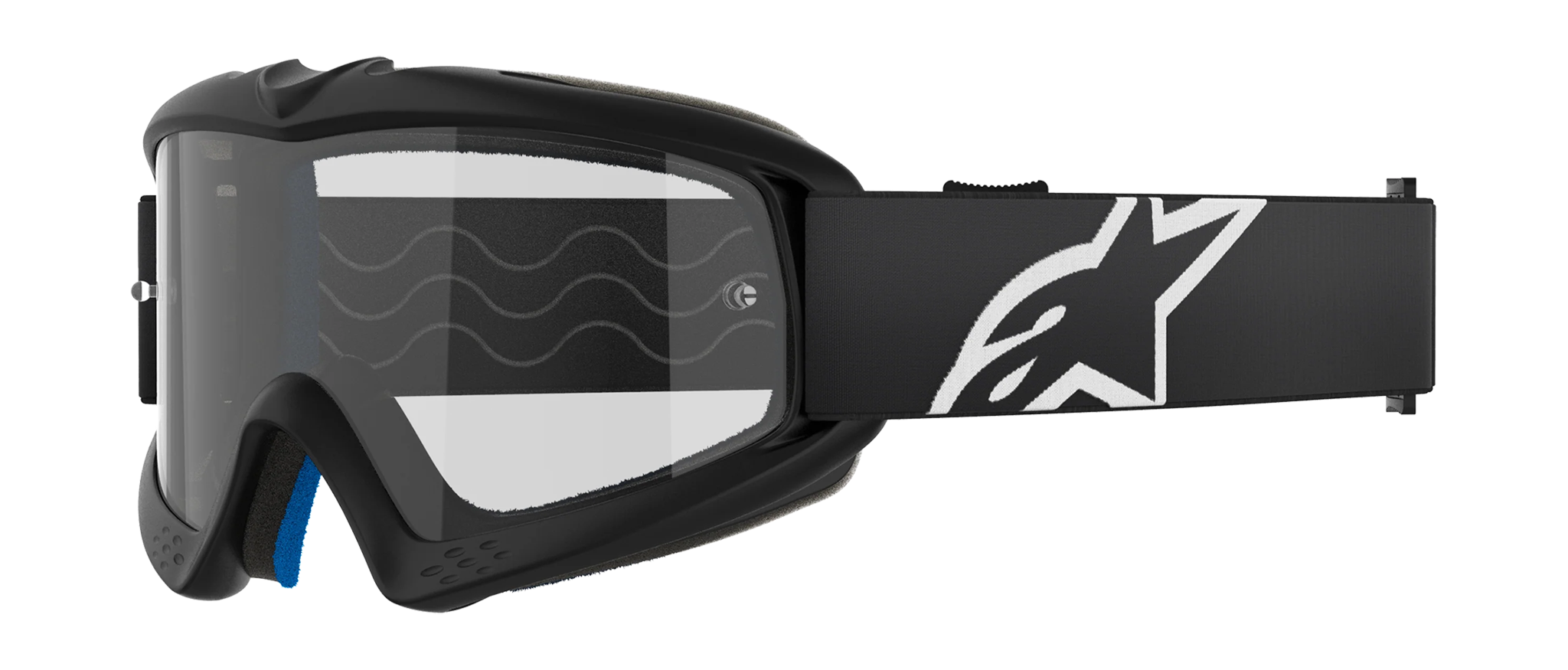 Alpinestars Kinder Crossbril Vision Corp - Zwart - Clear Lens
