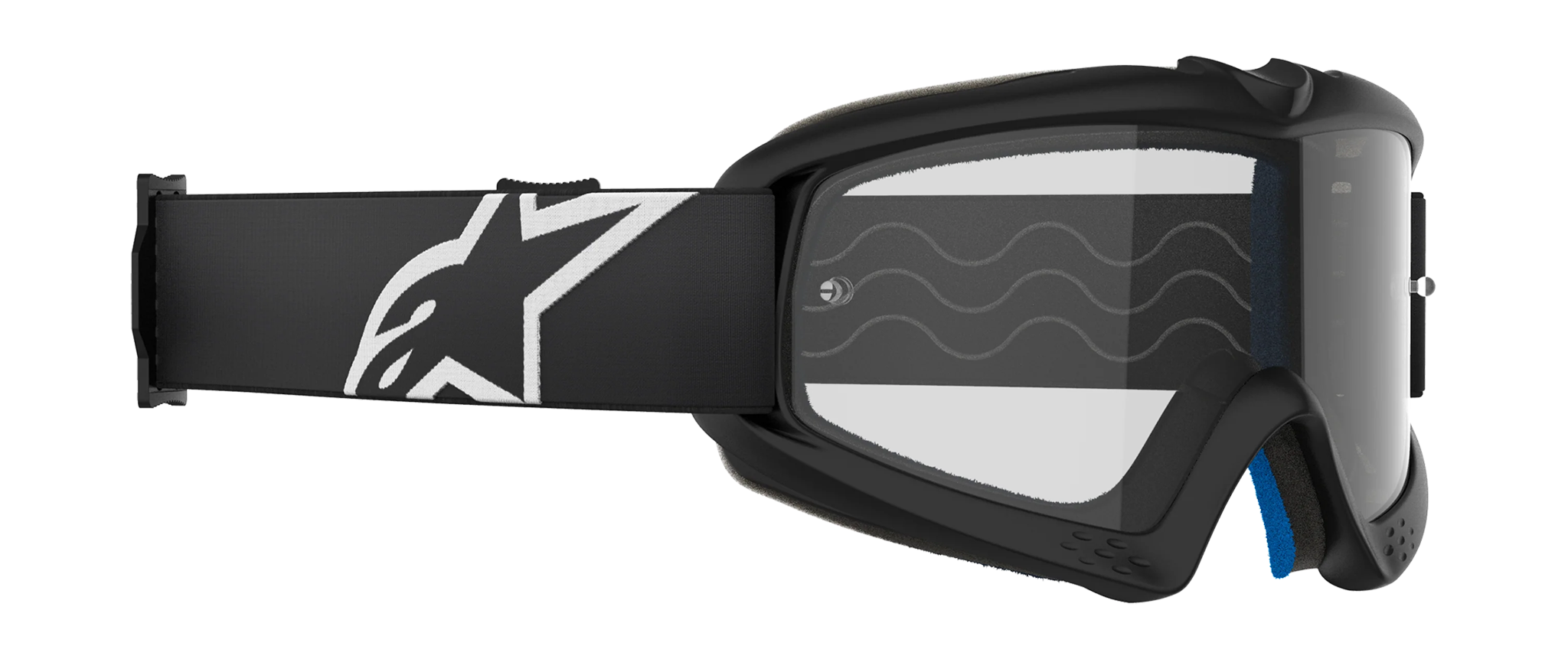 Alpinestars Kinder Crossbril Vision Corp - Zwart - Clear Lens