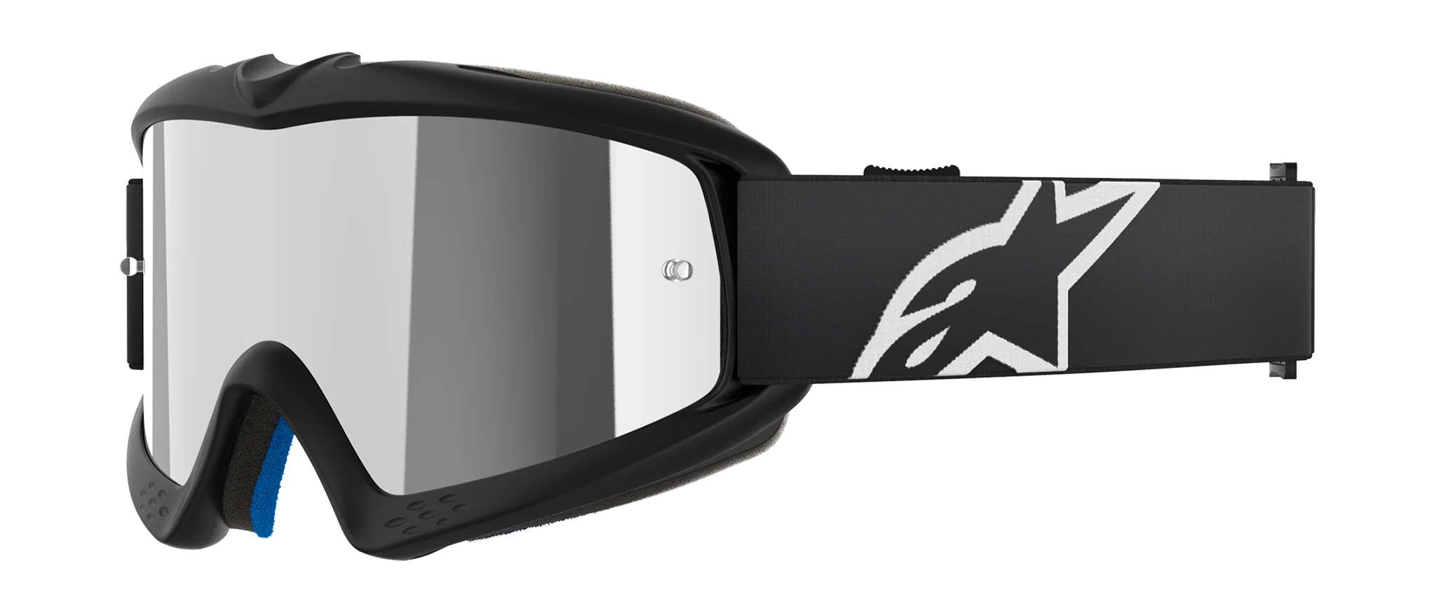 Alpinestars Kinder Crossbril Vision Corp - Zwart - Spiegel Zilver Lens