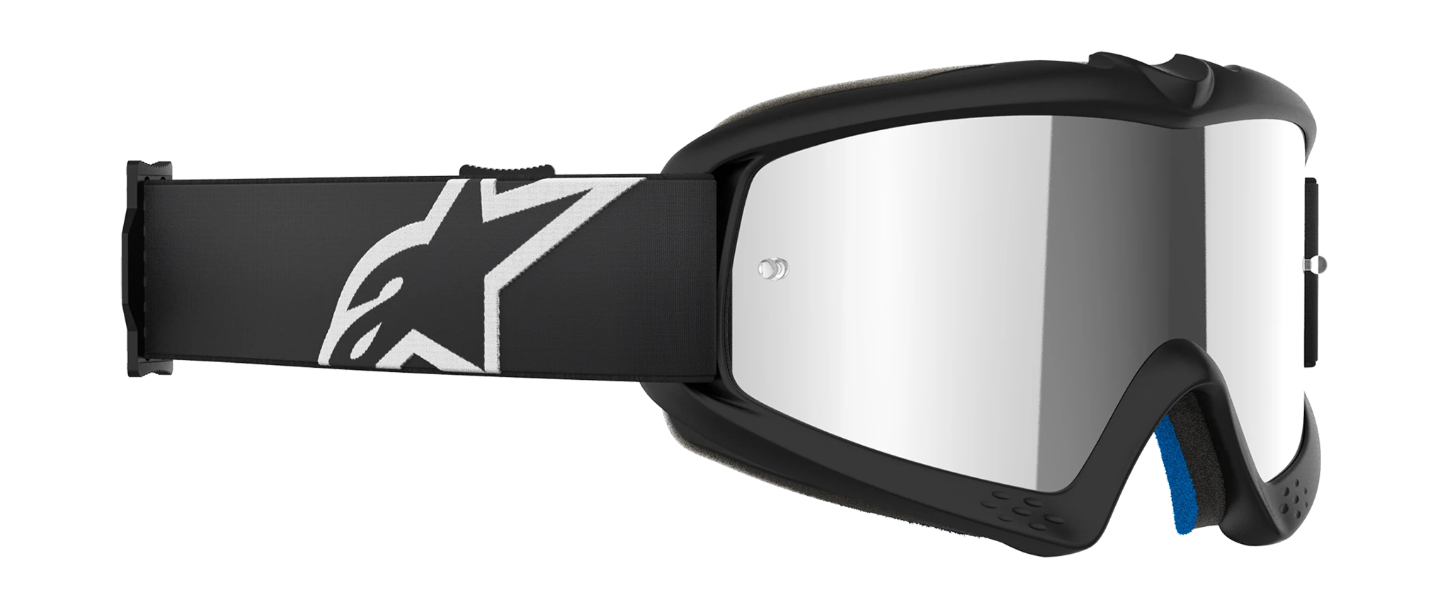 Alpinestars Kinder Crossbril Vision Corp - Zwart - Spiegel Zilver Lens