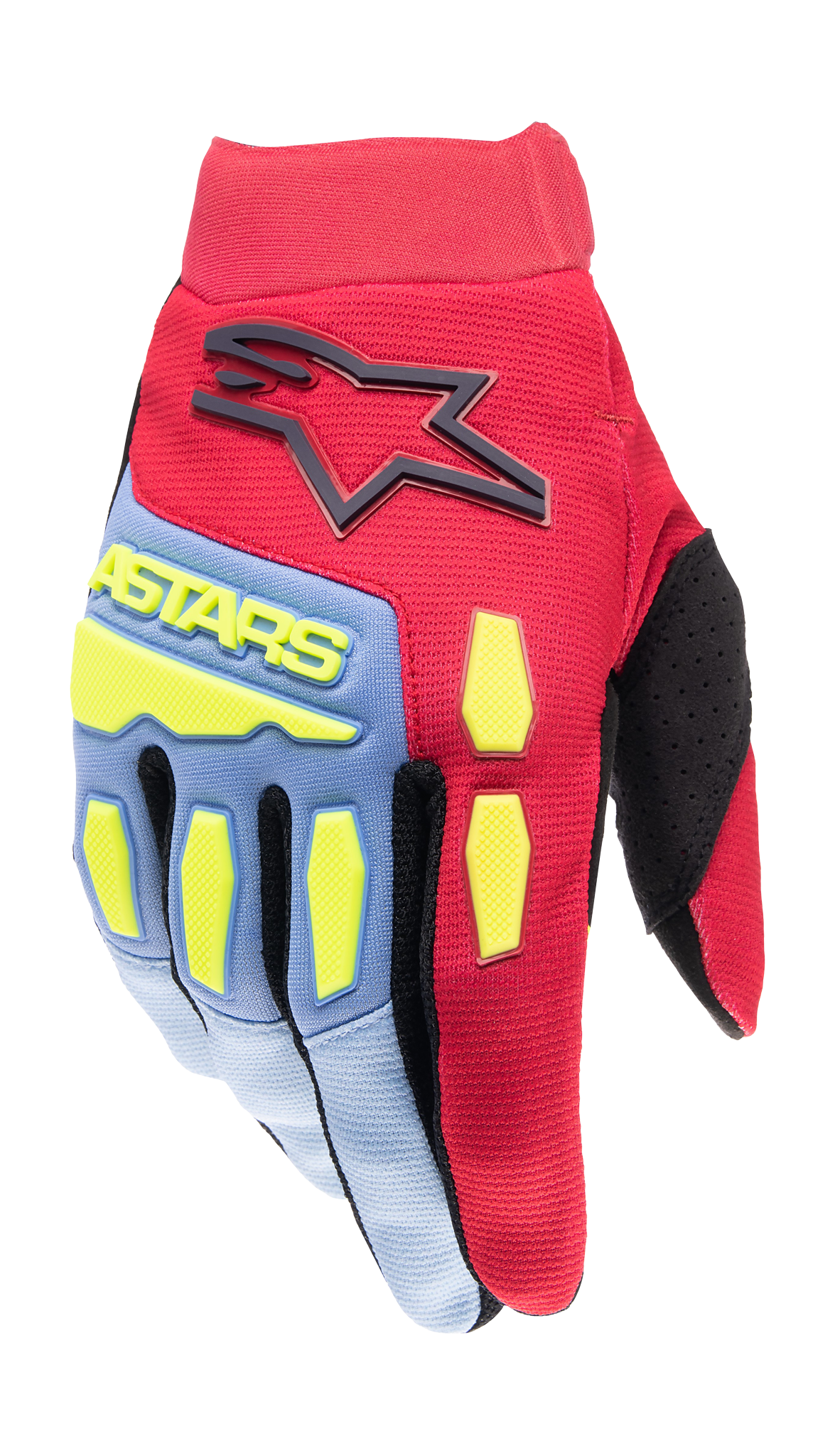 Alpinestars Kinder Crosshandschoenen Full Bore - Licht Blauw / Rood Berry / Zwart