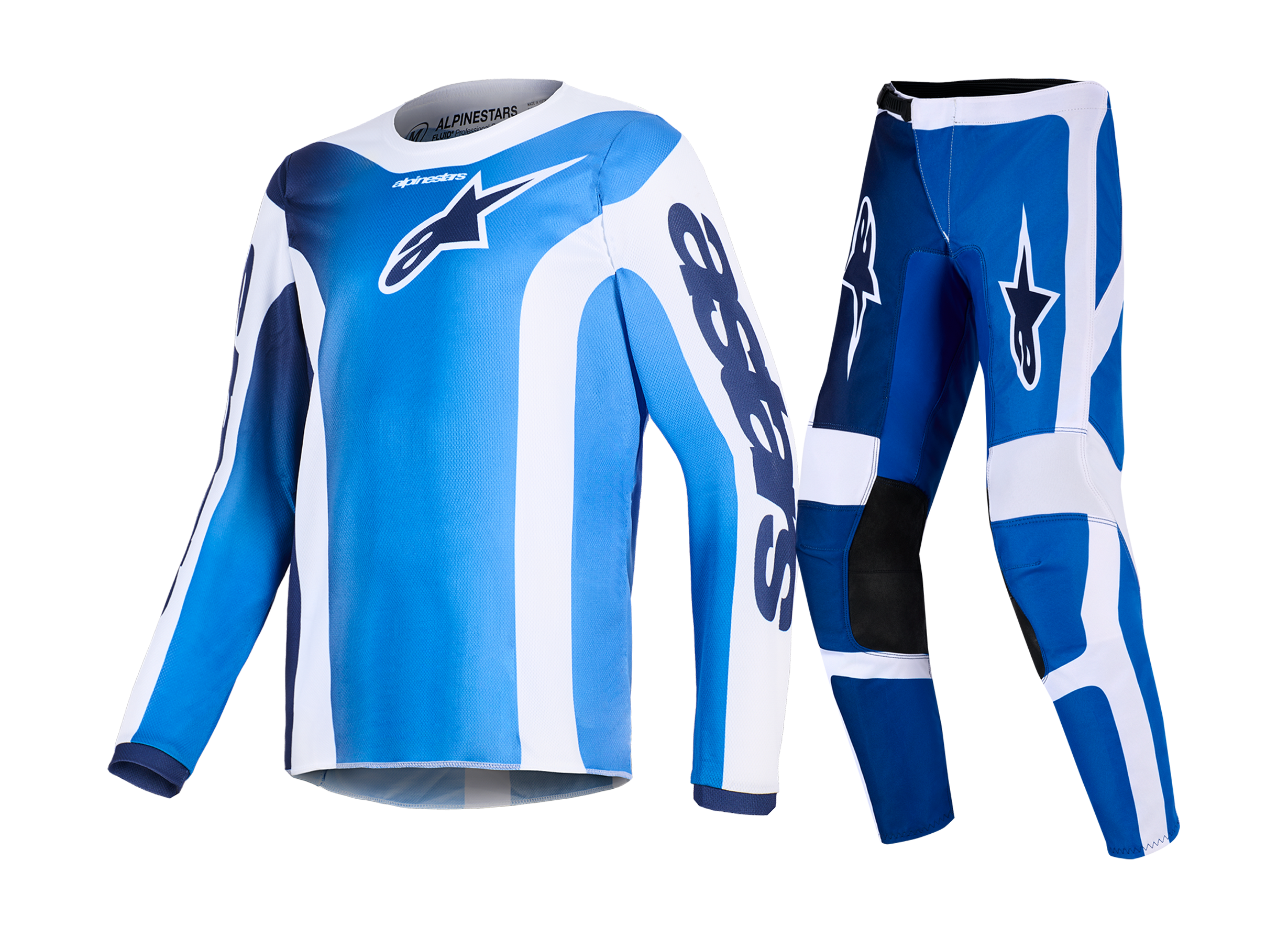 Alpinestars Kinder Crosskleding 2026 Fluid Portl - Ucla / Blauw / Wit