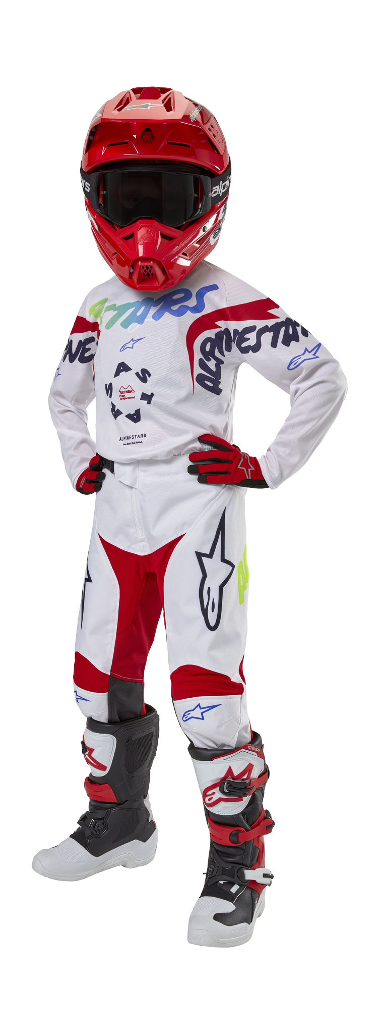 Alpinestars Kinder Crosskleding Racer Hana - Wit / Multi