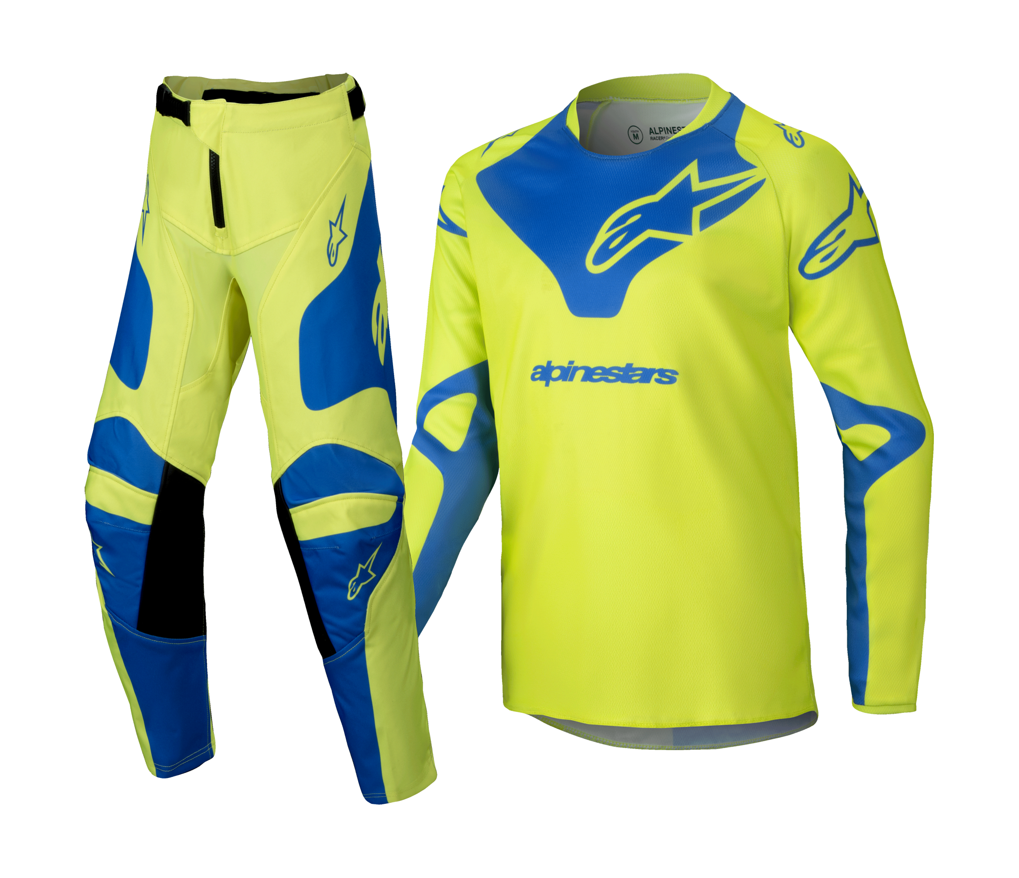 Alpinestars Kinder Crosskleding Racer Veil - Fluo Geel / Blauw