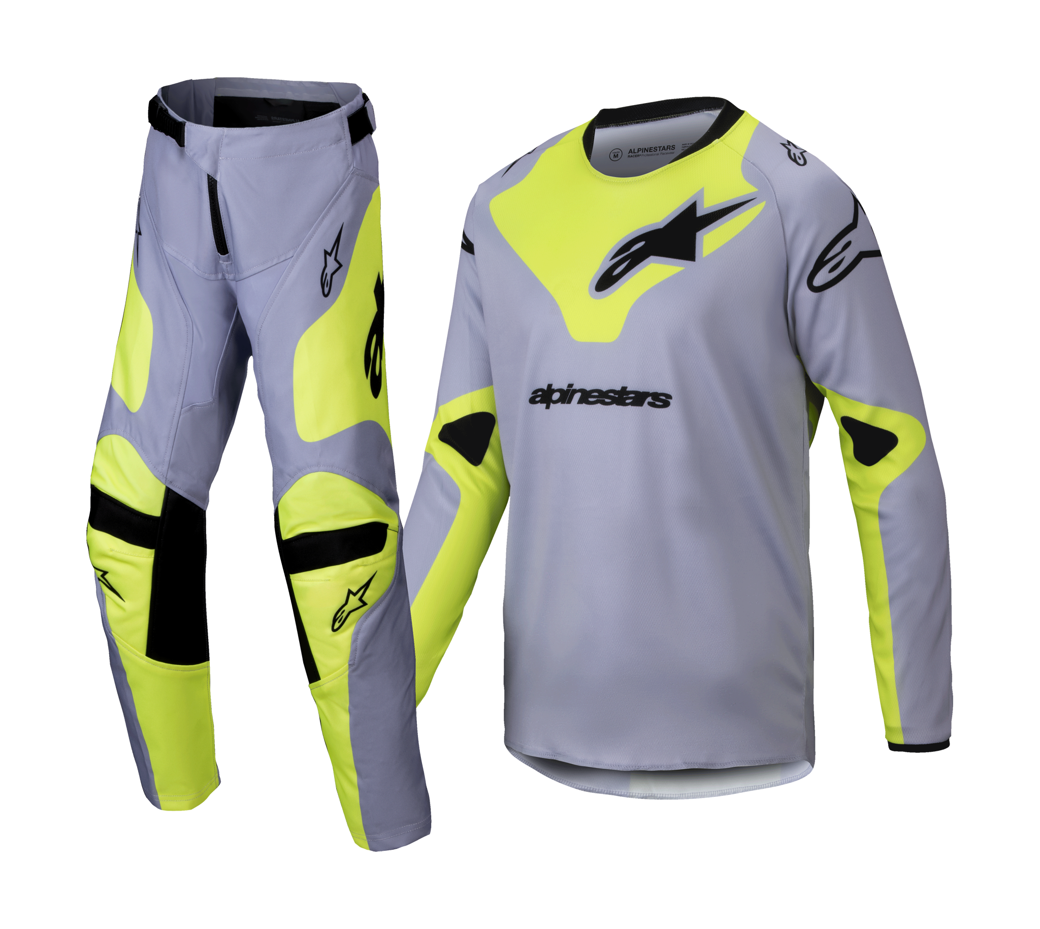 Alpinestars Kinder Crosskleding Racer Veil - Grijs / Fluo Geel