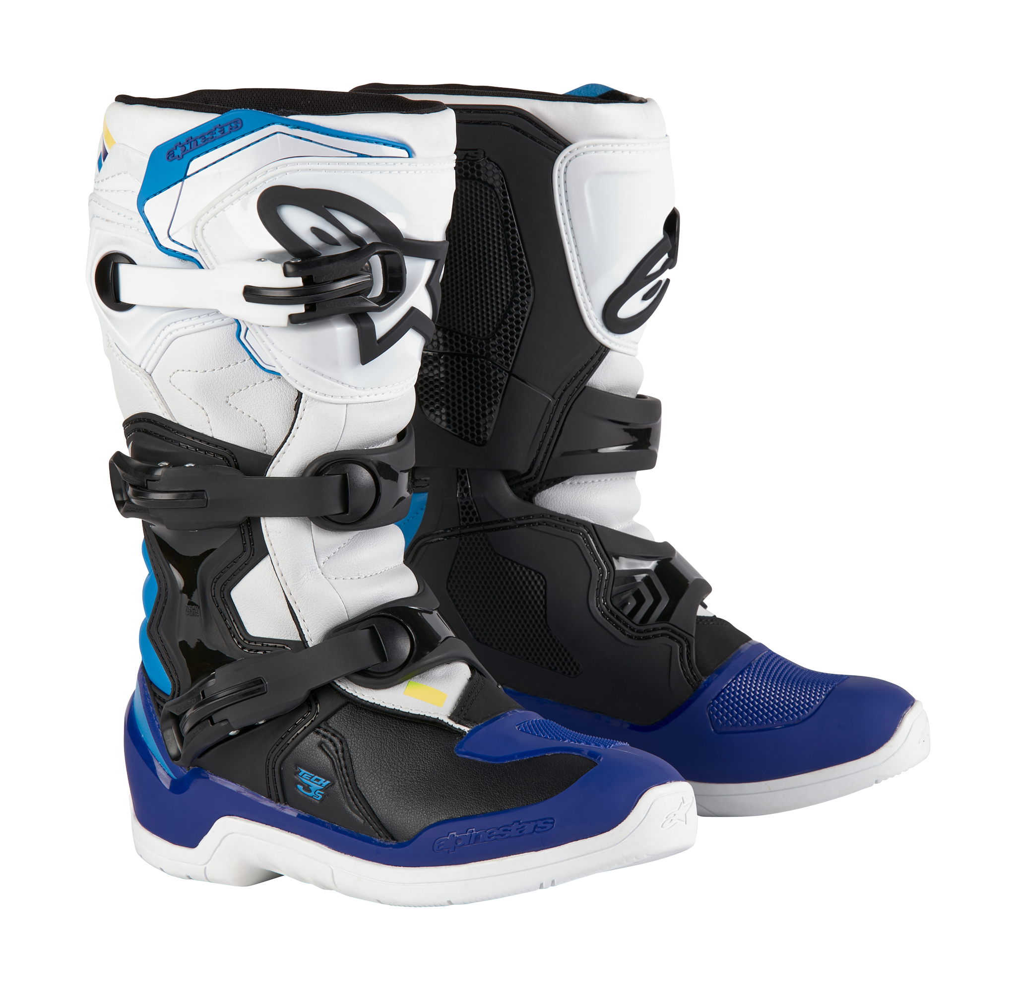 Alpinestars Kinder Crosslaarzen Tech 3S - Wit / Zwart / Blauw