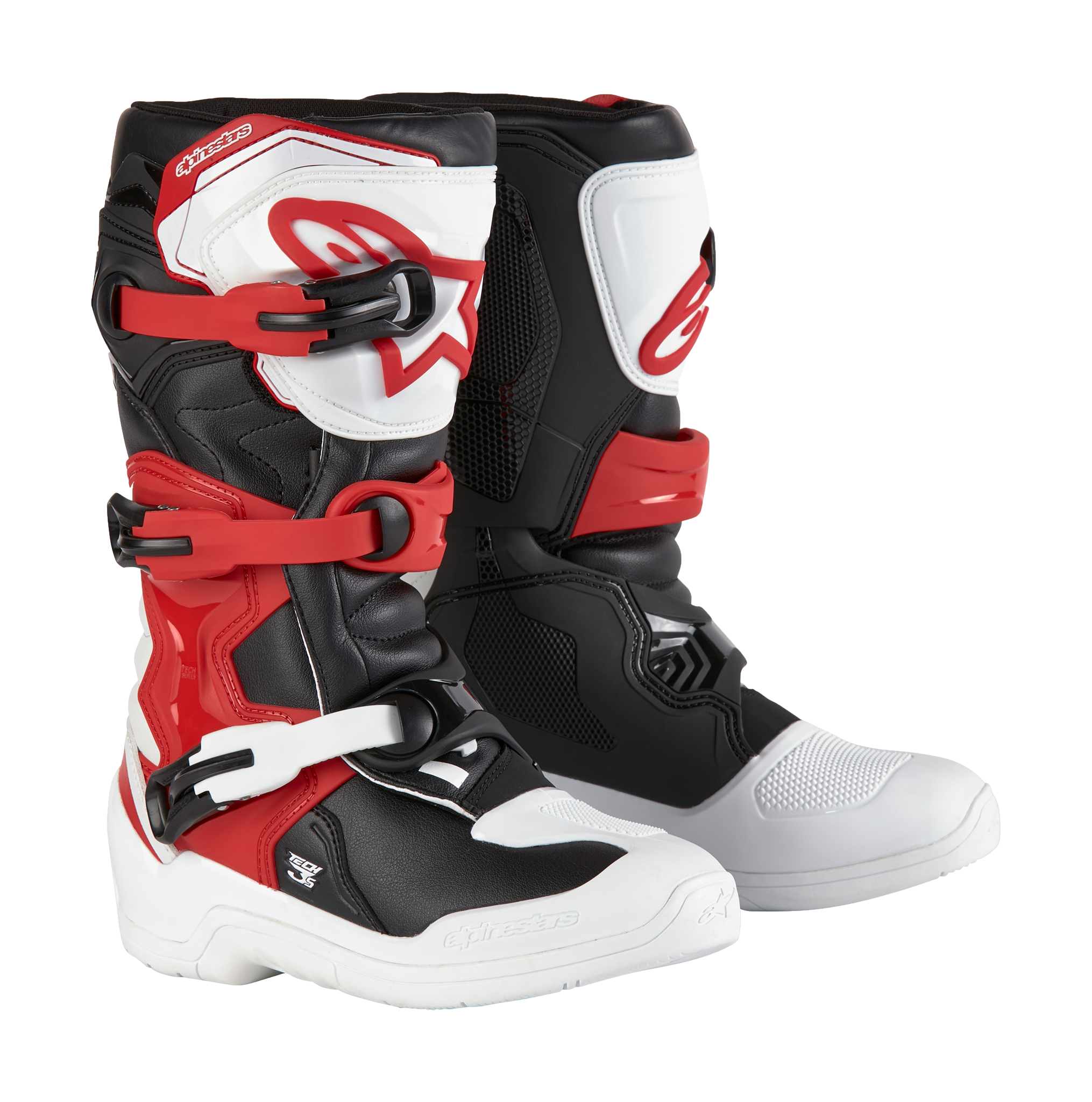 Alpinestars Kinder Crosslaarzen Tech 3S - Wit / Zwart / Rood