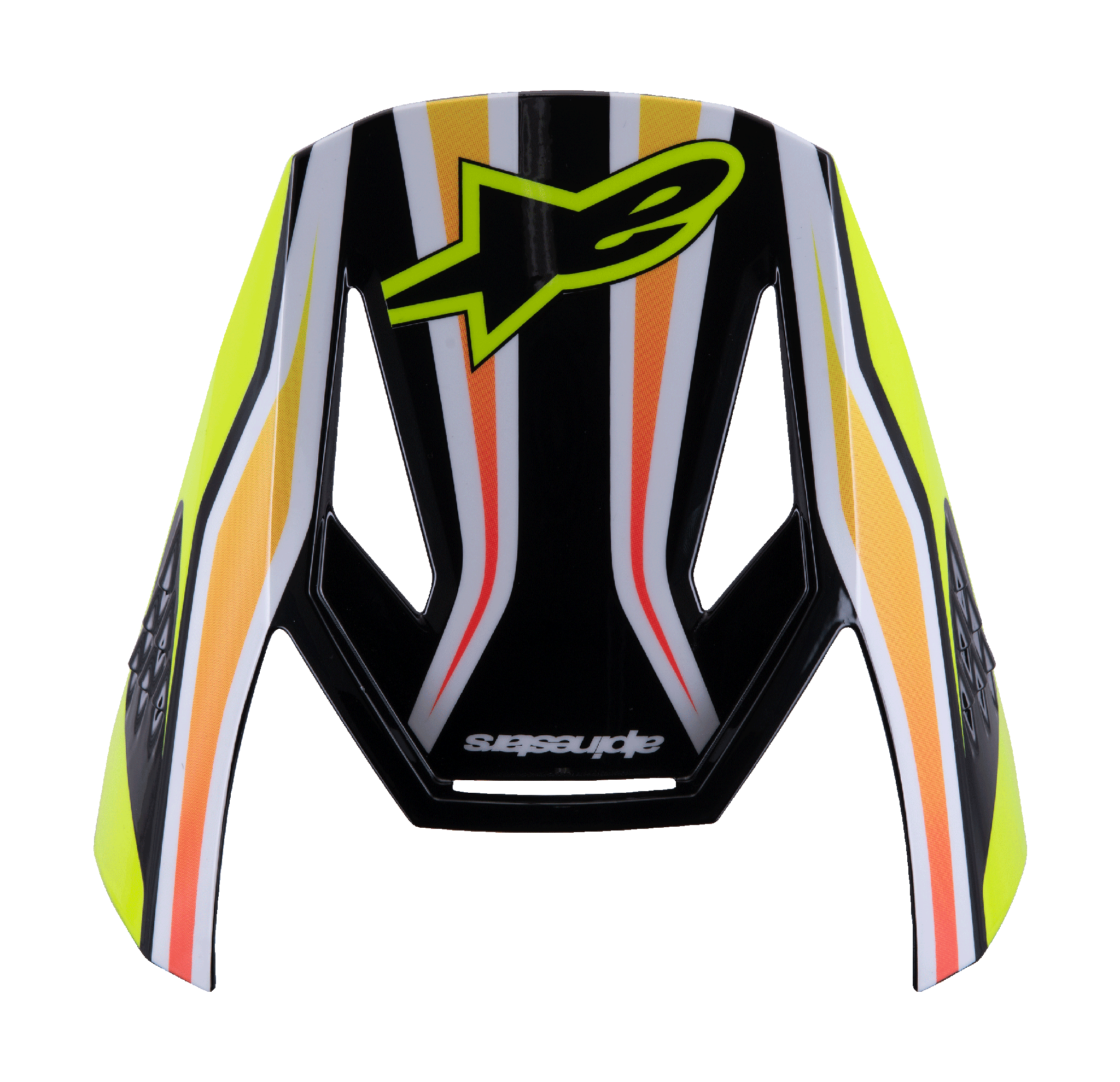 Alpinestars Kinder Helmklep S-M3 Wurx - Zwart / Fluo Geel / Blauw / Rood