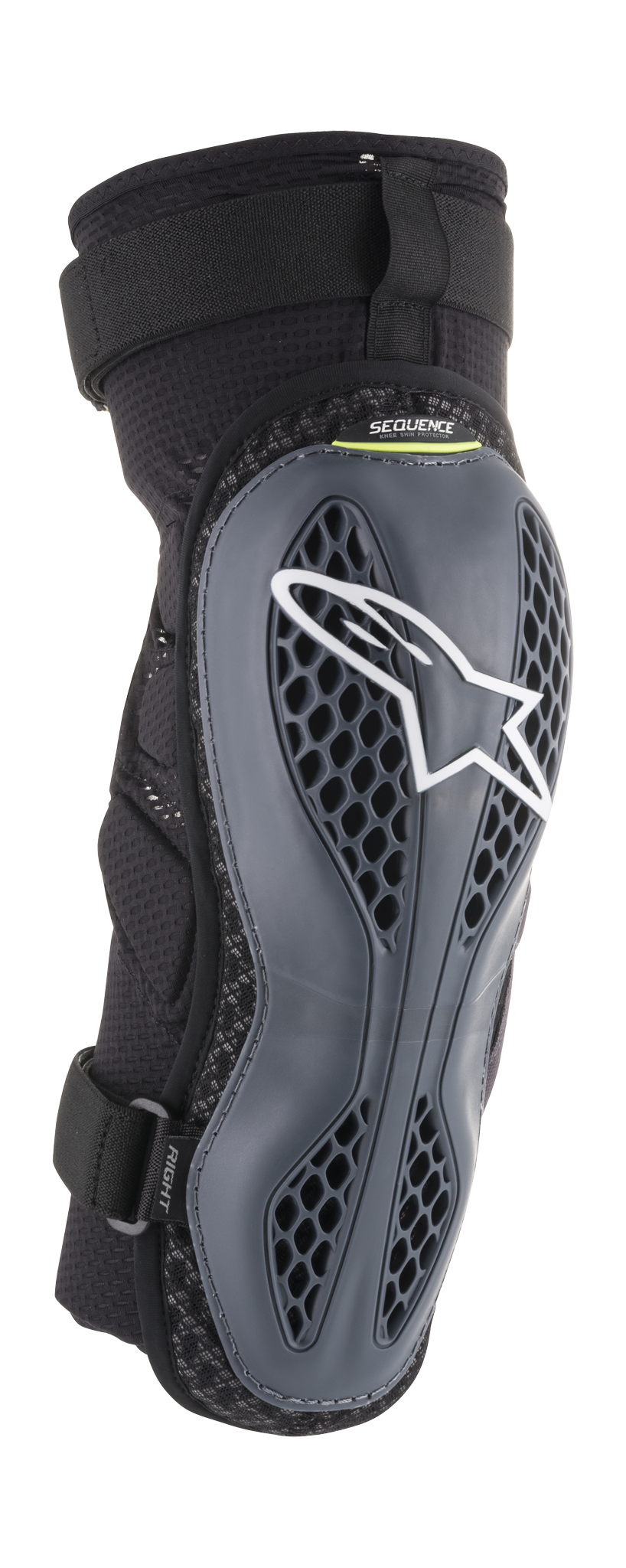 Alpinestars Kniebeschermers Sequence - Antraciet / Geel Fluo