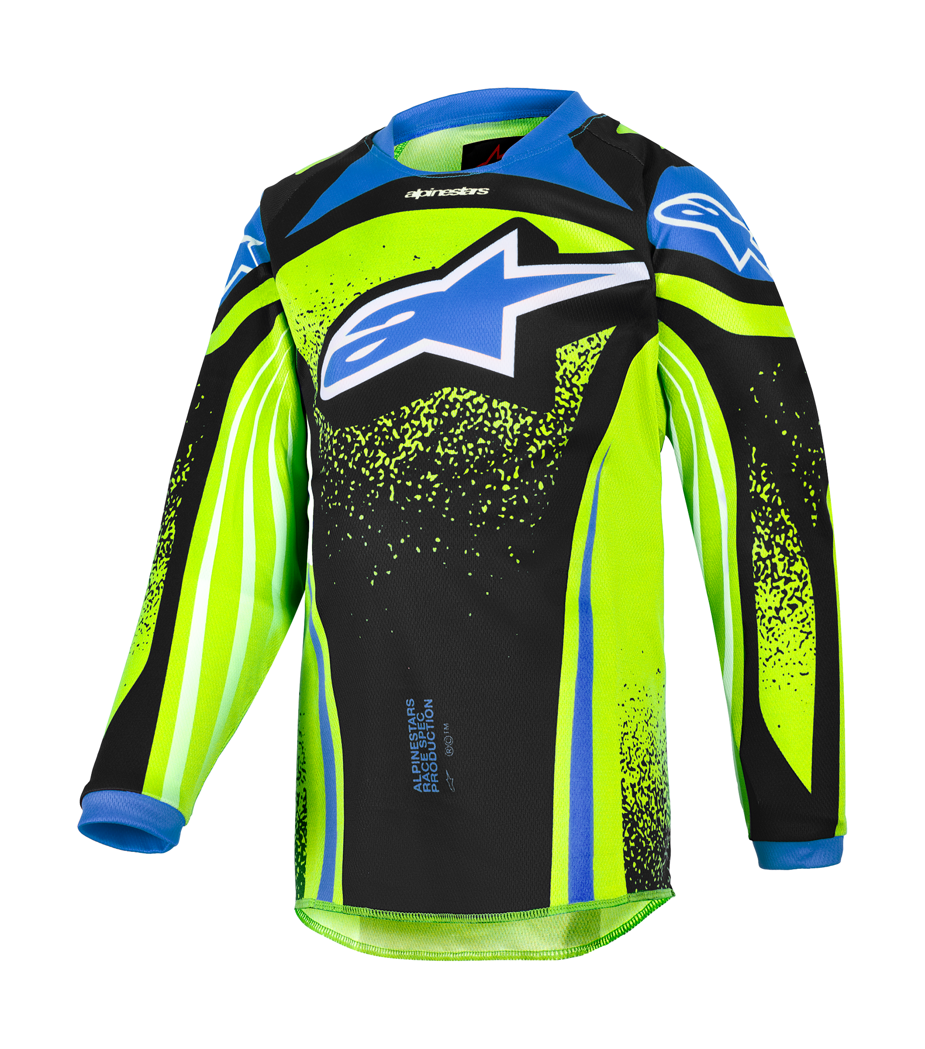Alpinestars Mini Crosskleding 2026 Racer Nomur - Donker Navy / Fluo Geel / Ucla / Blauw