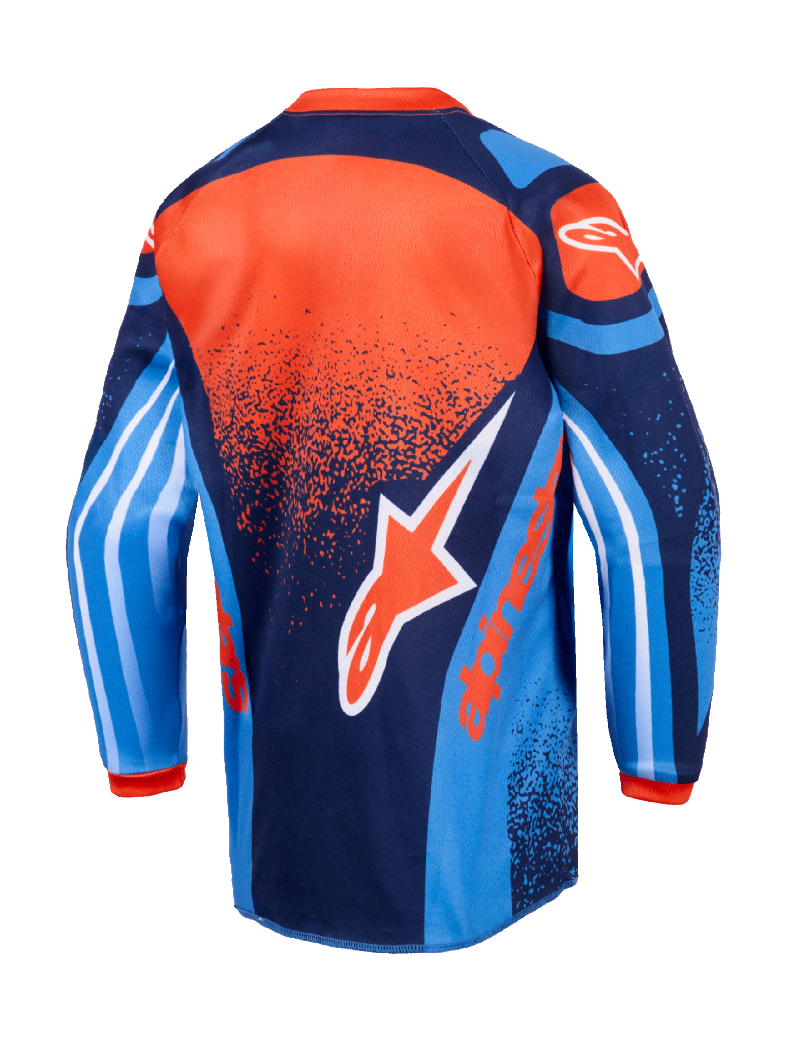 Alpinestars Mini Cross Shirt 2026 Racer Nomur - Donker Navy / Oranje / Ucla / Blauw