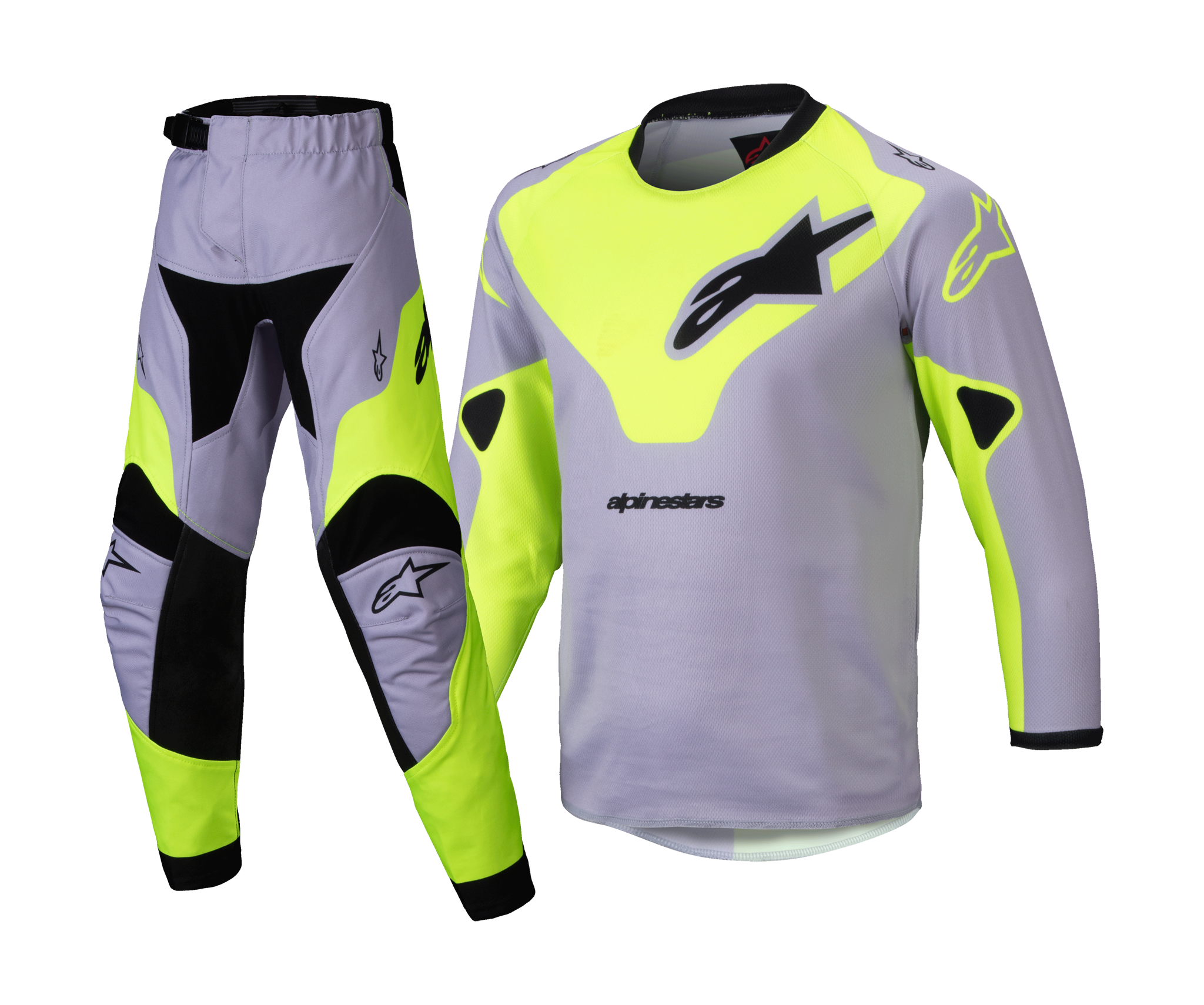 Alpinestars Mini Crosskleding Racer Veil - Grijs / Fluo Geel