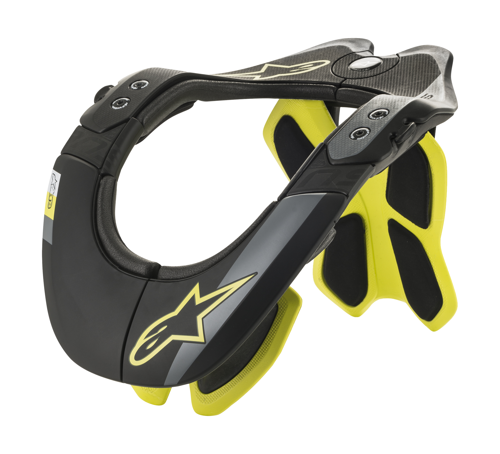 Alpinestars Nekbrace BNS Tech 2 - Zwart / Geel Fluo