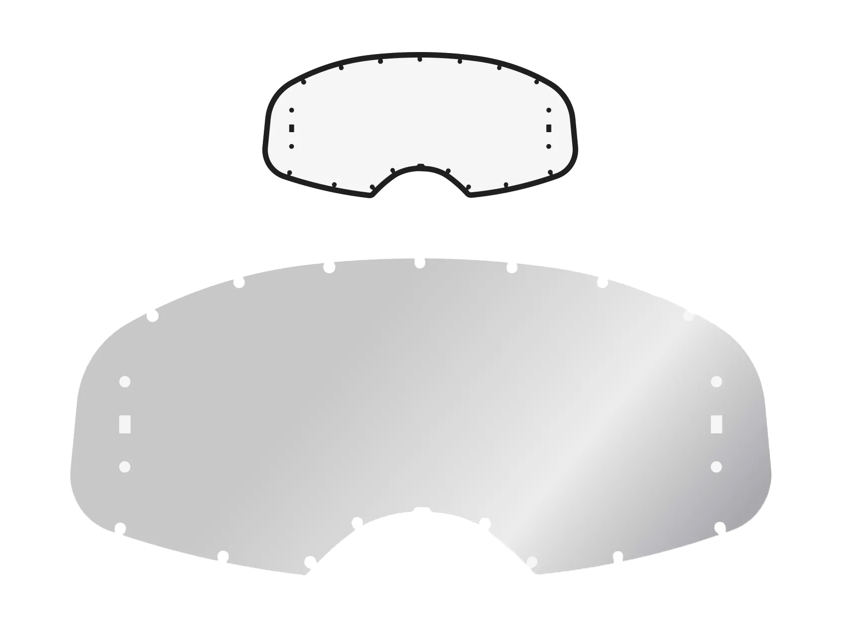 Armor Vision Lens Rip N Roll Platinum - Standaard Clear