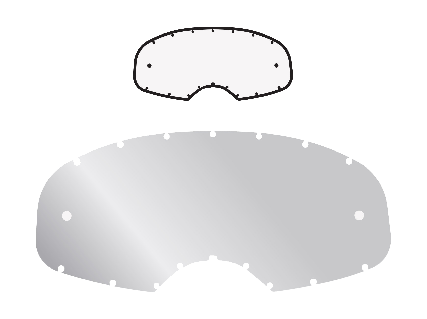 Armor Vision Lens Roll-Off Rip N Roll Platinum - Standaard Clear