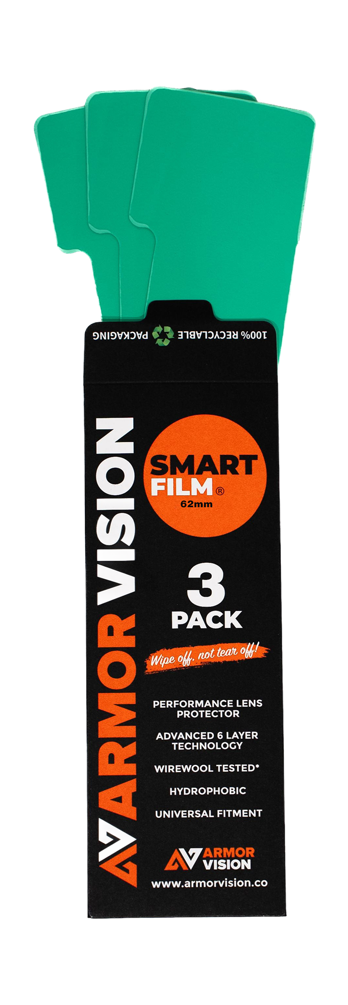 Armor Vision Lensbeschermers Smart Film - 62 mm - 3 Stuks