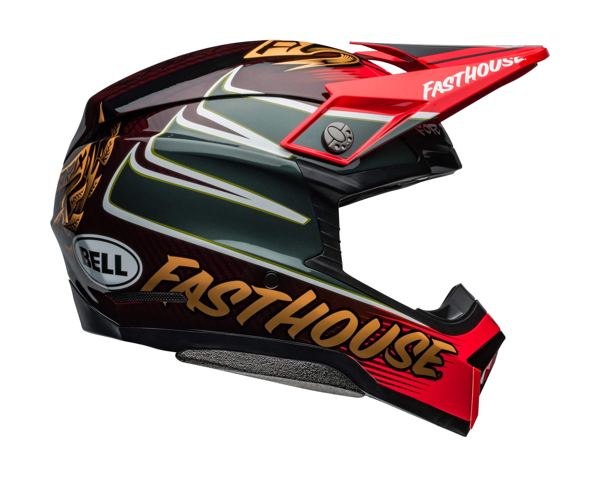 Bell Crosshelm Moto-10 Spherical Fasthouse DITD 24 - Rood / Goud