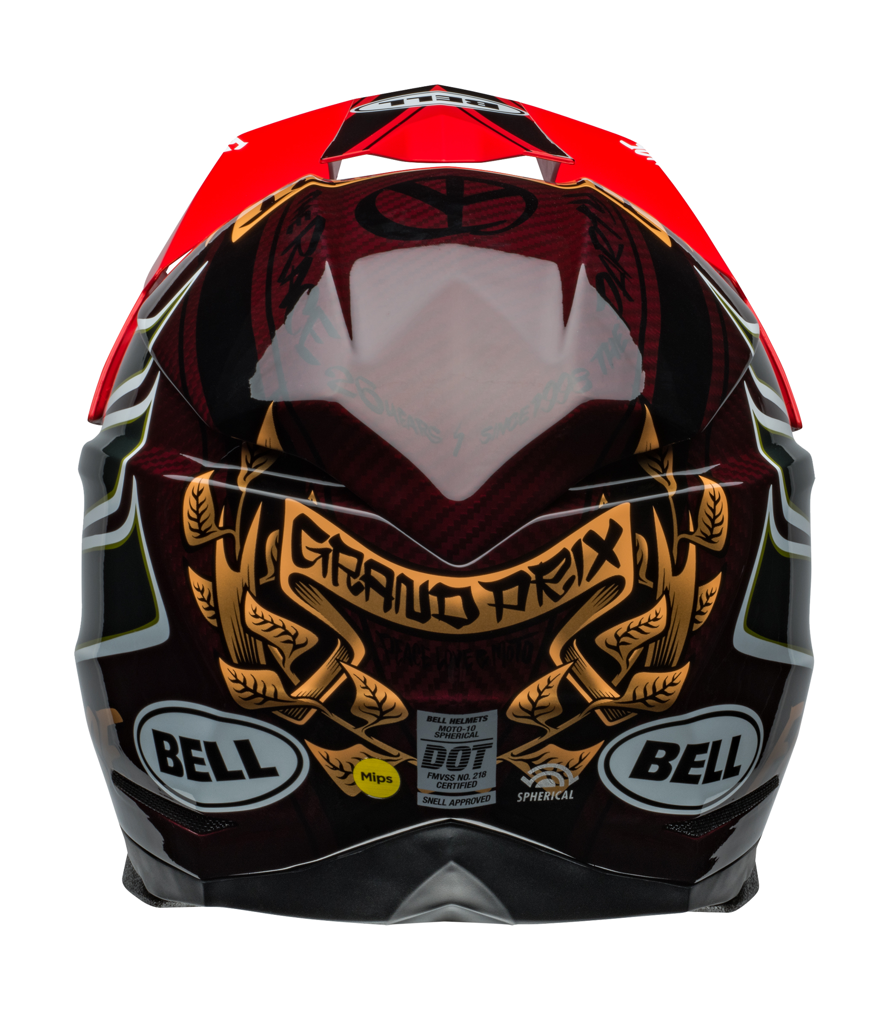 Bell Crosshelm Moto-10 Spherical Fasthouse DITD 24 - Rood / Goud
