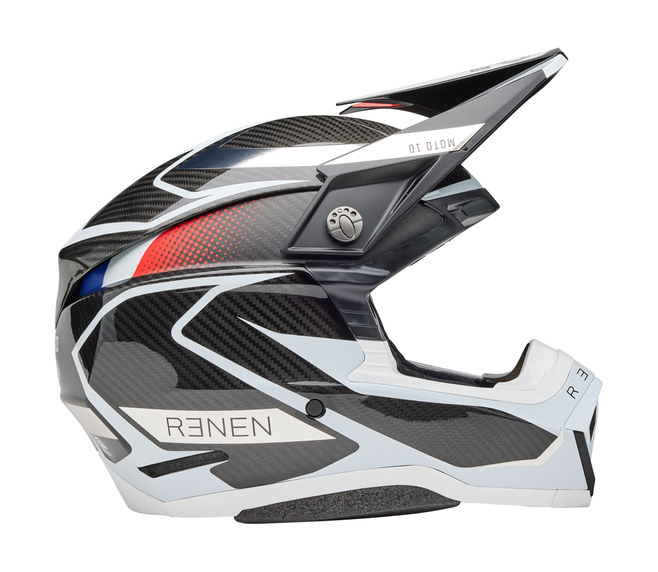 Bell Crosshelm Moto-10 Spherical Renen Raycon - Zwart / Wit