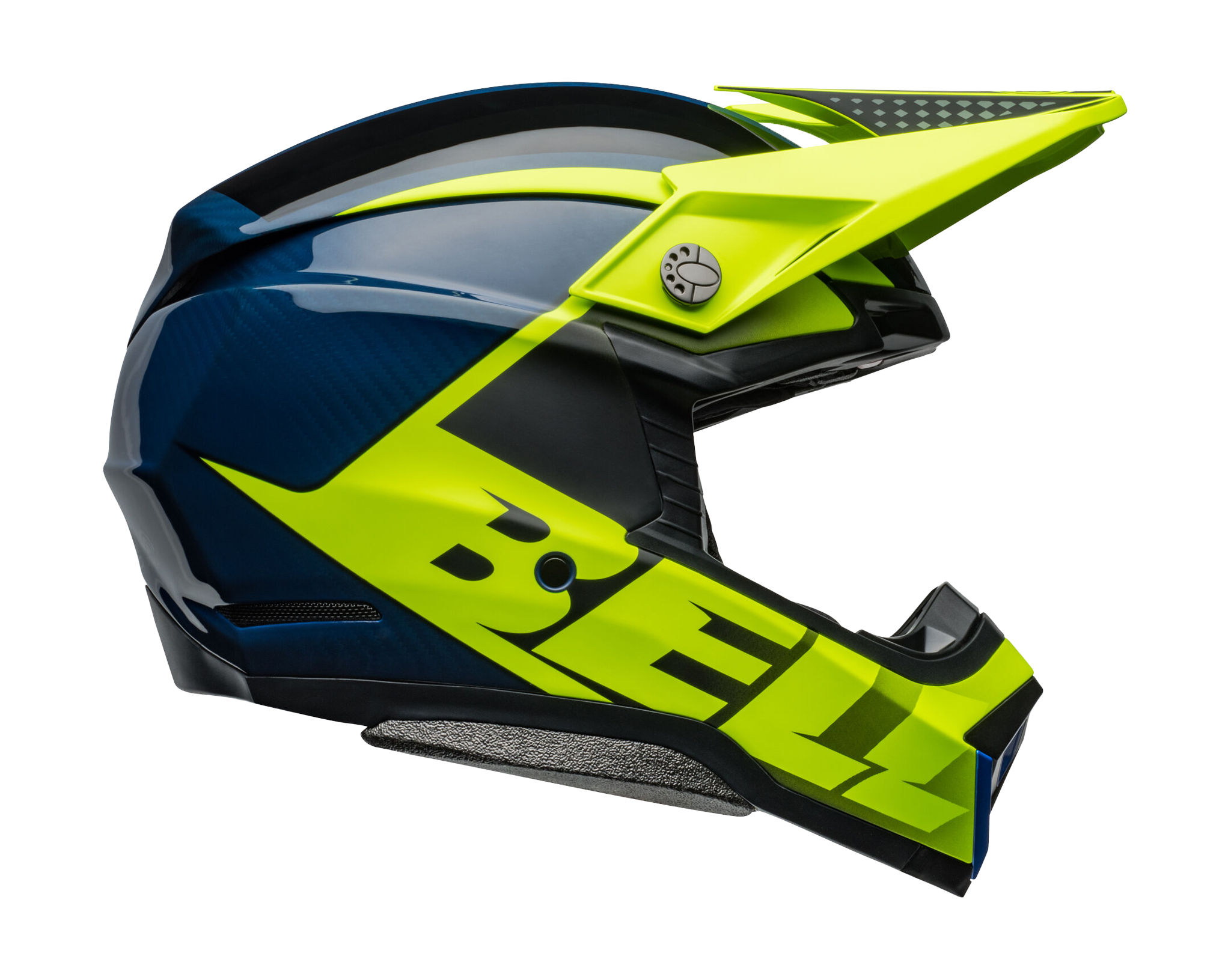Bell Crosshelm Moto-10 Spherical Sliced - Blauw / Retina