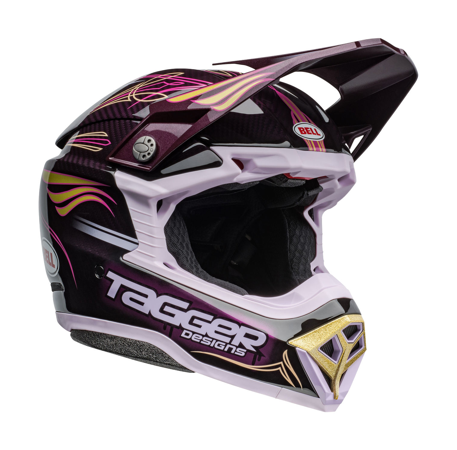 Bell Crosshelm Moto-10 Spherical Tagger Purple Haze - Paars / Goud