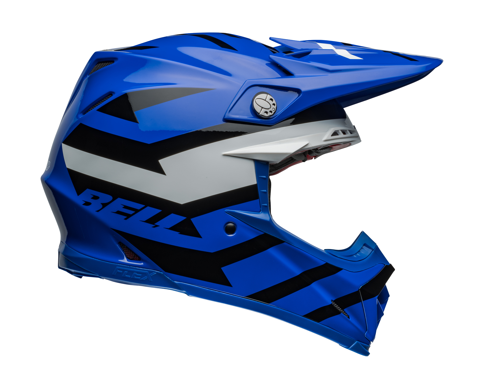 Bell Crosshelm Moto-9S Flex Banshee - Blauw / Wit