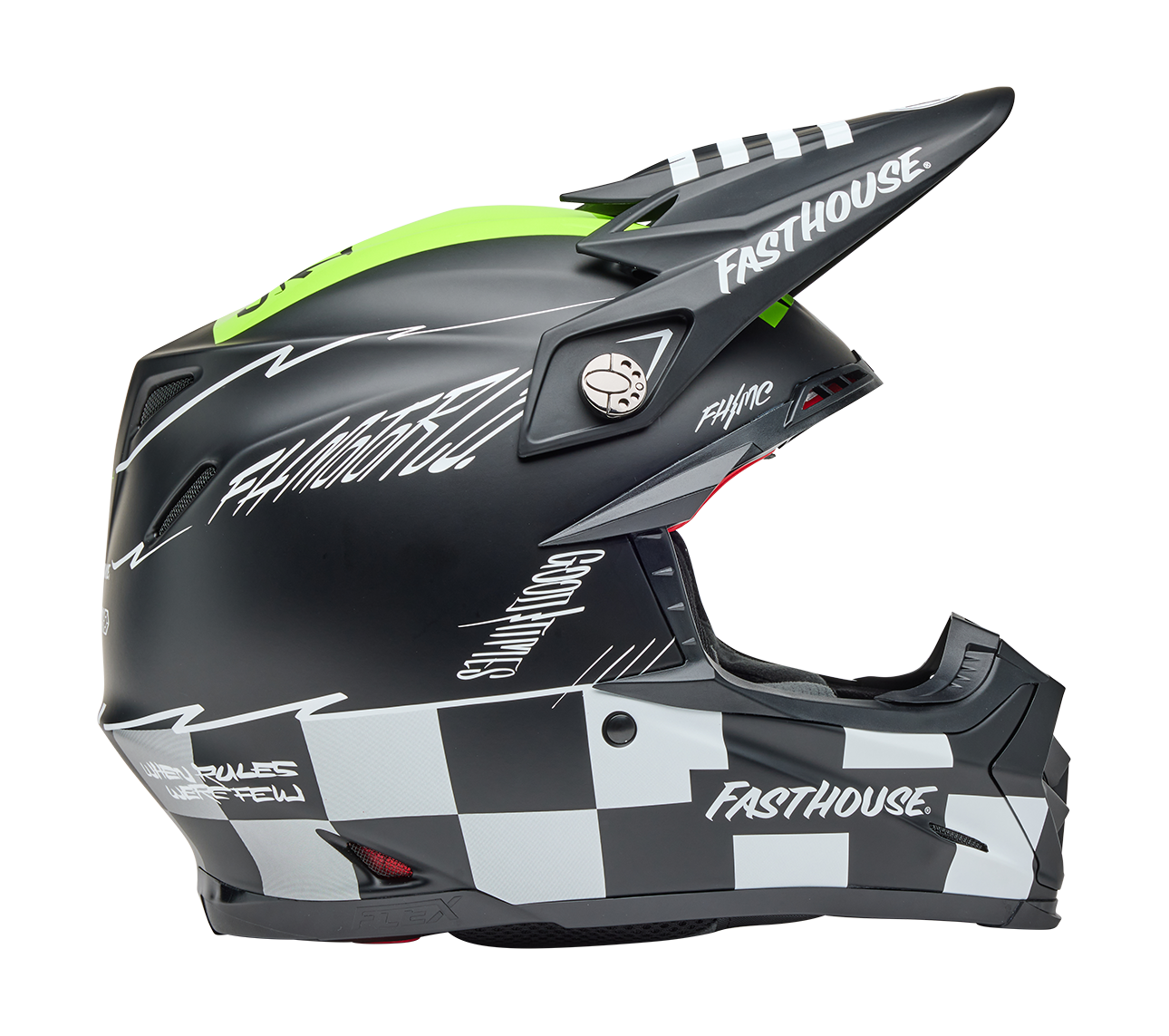 Bell Crosshelm Moto-9S Flex Fasthouse Smoke Bomb - Zwart / High-vis