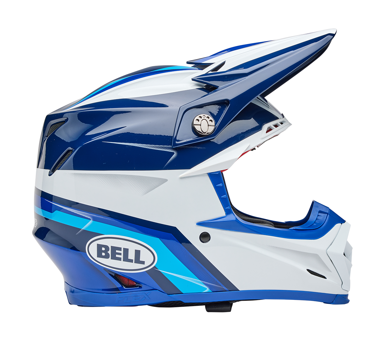 Bell Crosshelm Moto-9S Flex Merchant - Blauw