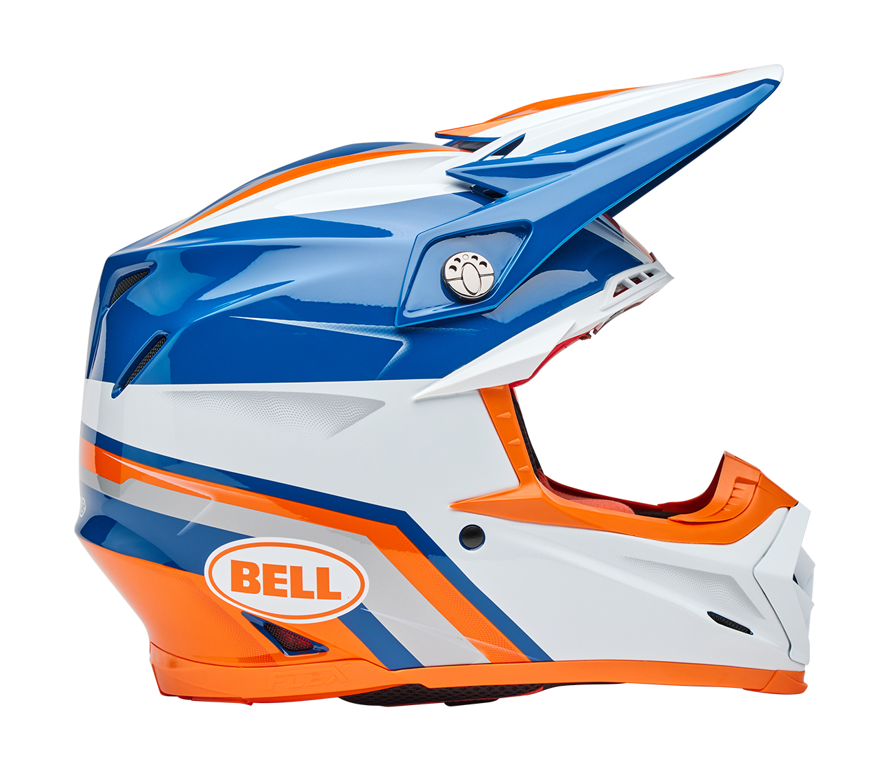 Bell Crosshelm Moto-9S Flex Merchant - Oranje / Blauw