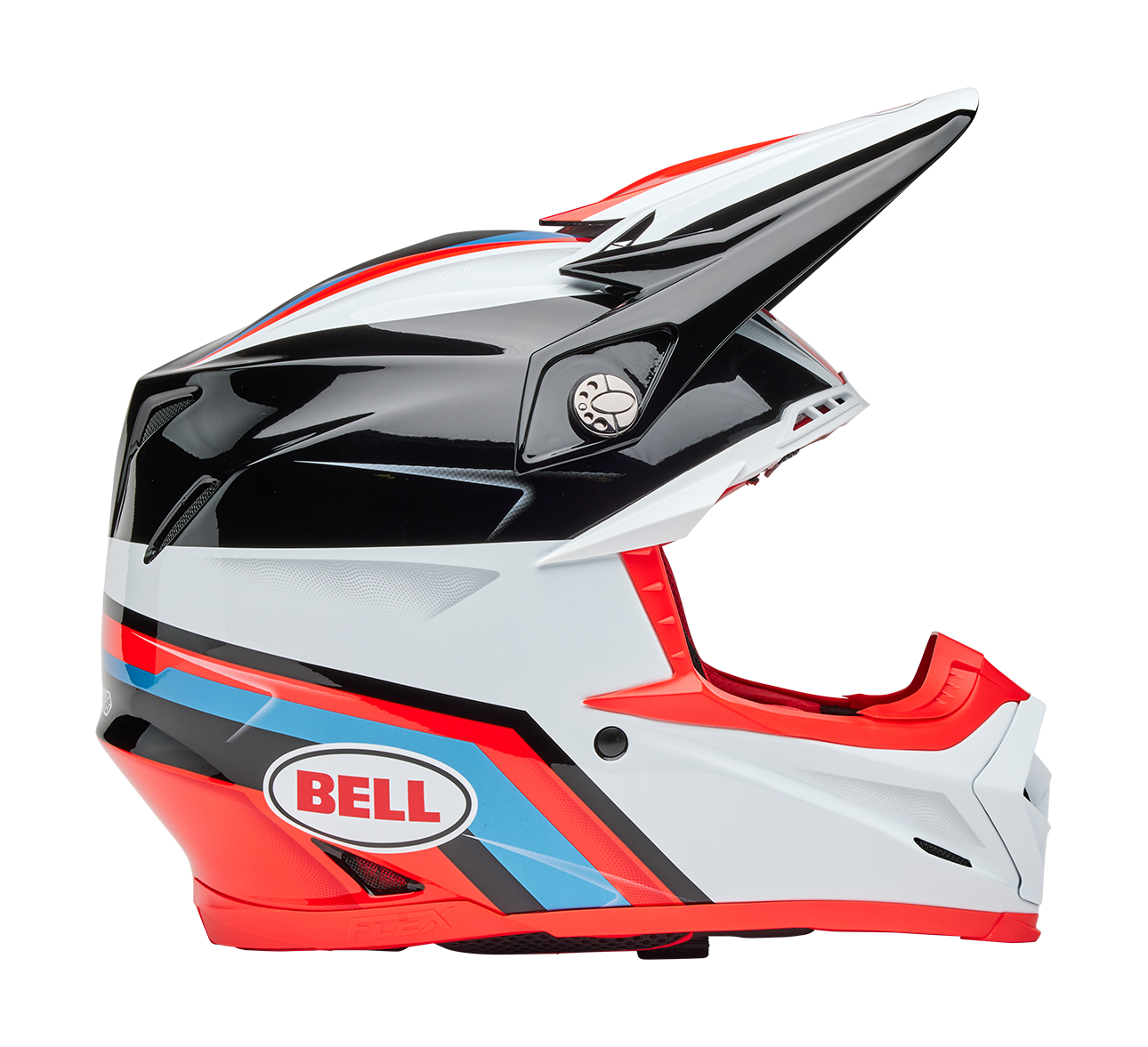Bell Crosshelm Moto-9S Flex Merchant - Rood / Zwart