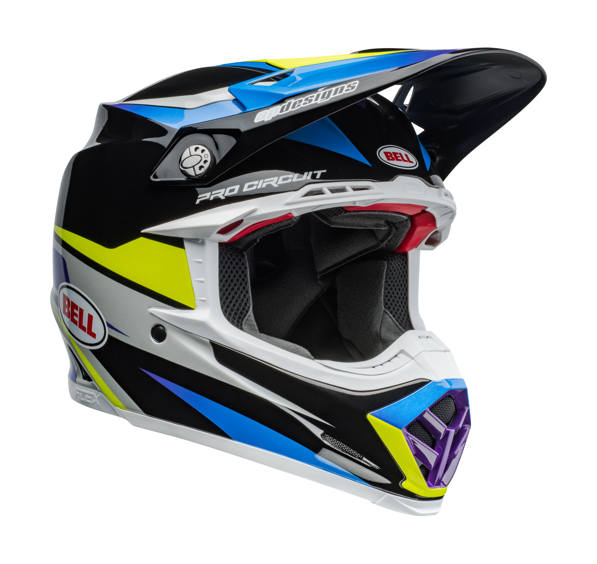 Bell Crosshelm Moto-9S Flex Pro Circuit 24 - Zwart / Blauw