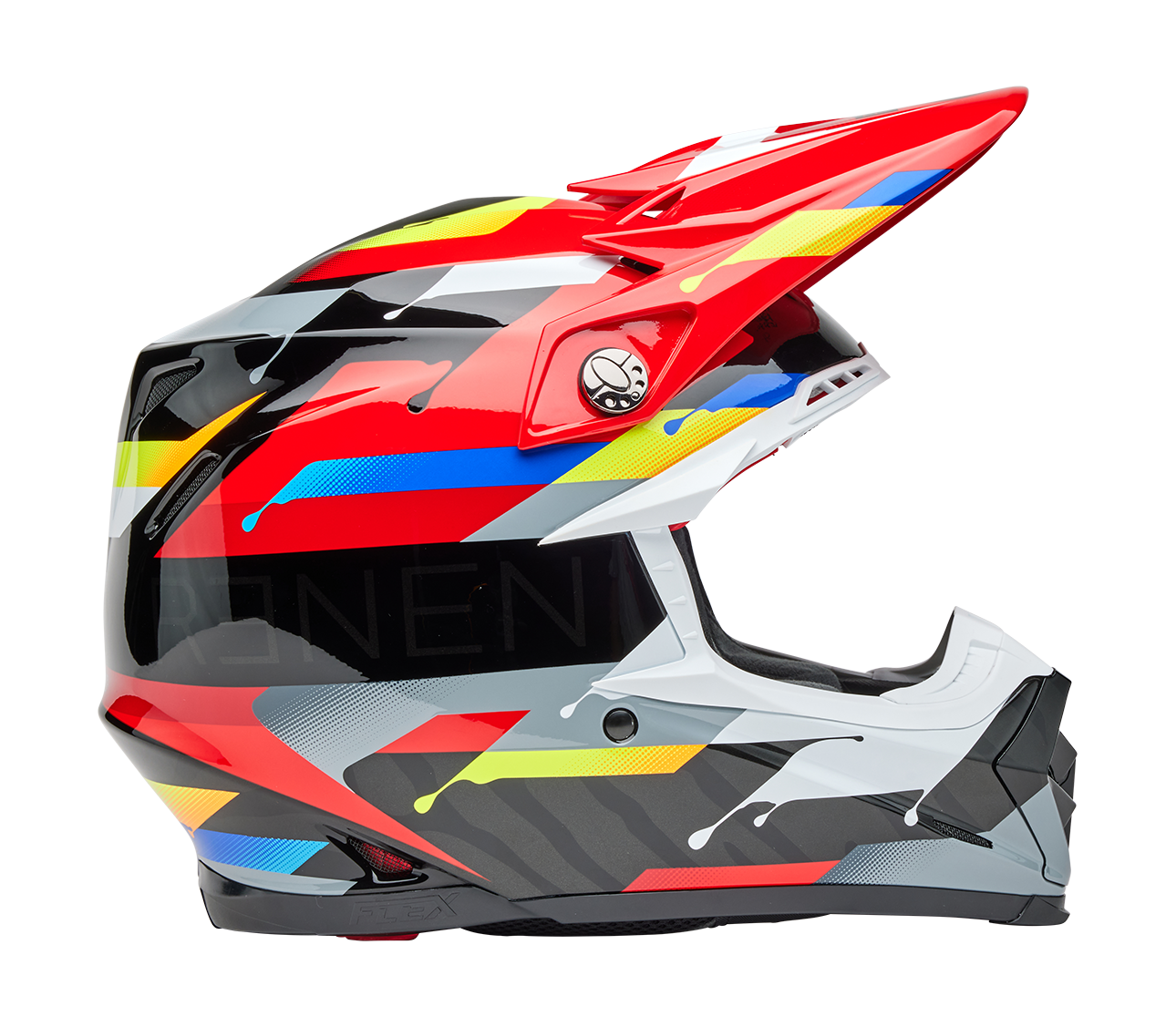 Bell Crosshelm Moto-9S Flex Renen Nova - Zwart / Rood