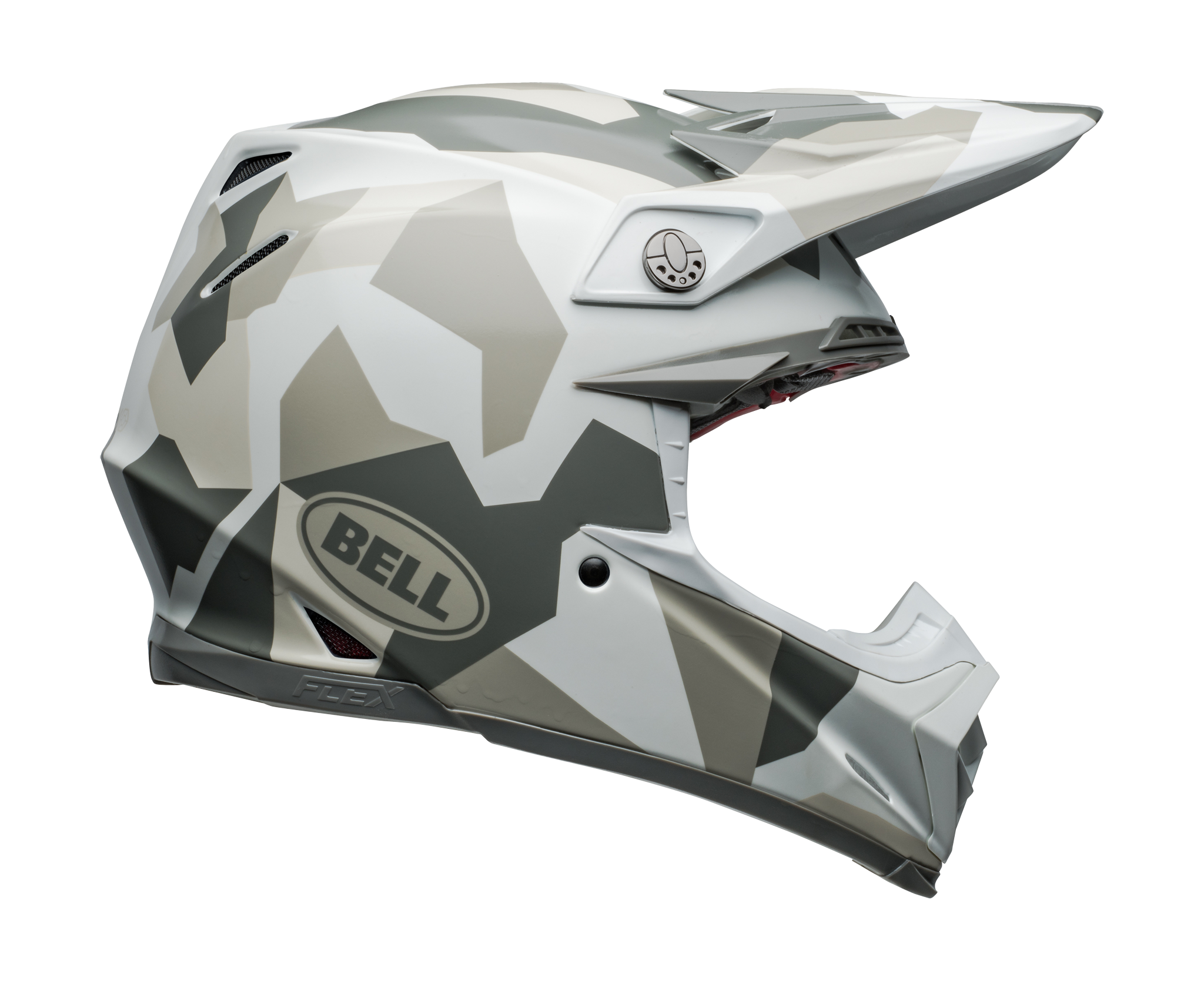 Bell Crosshelm Moto-9S Flex Rover - Wit / Camo