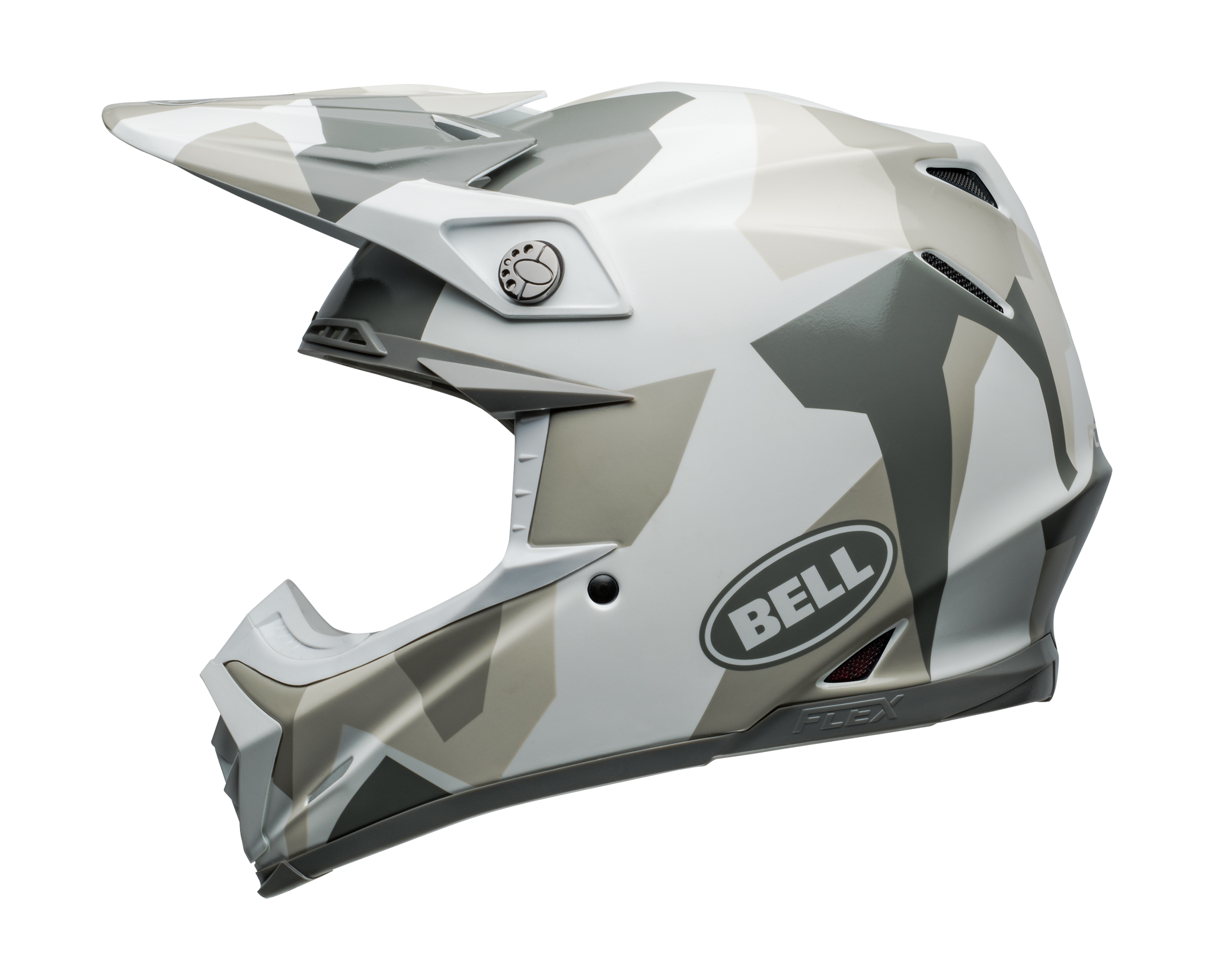 Bell Crosshelm Moto-9S Flex Rover - Wit / Camo