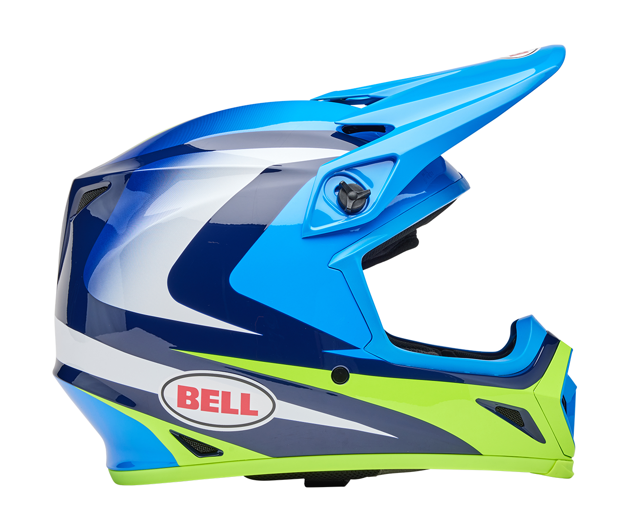 Bell Crosshelm MX-9 Jackal - Blauw / HiViz Geel