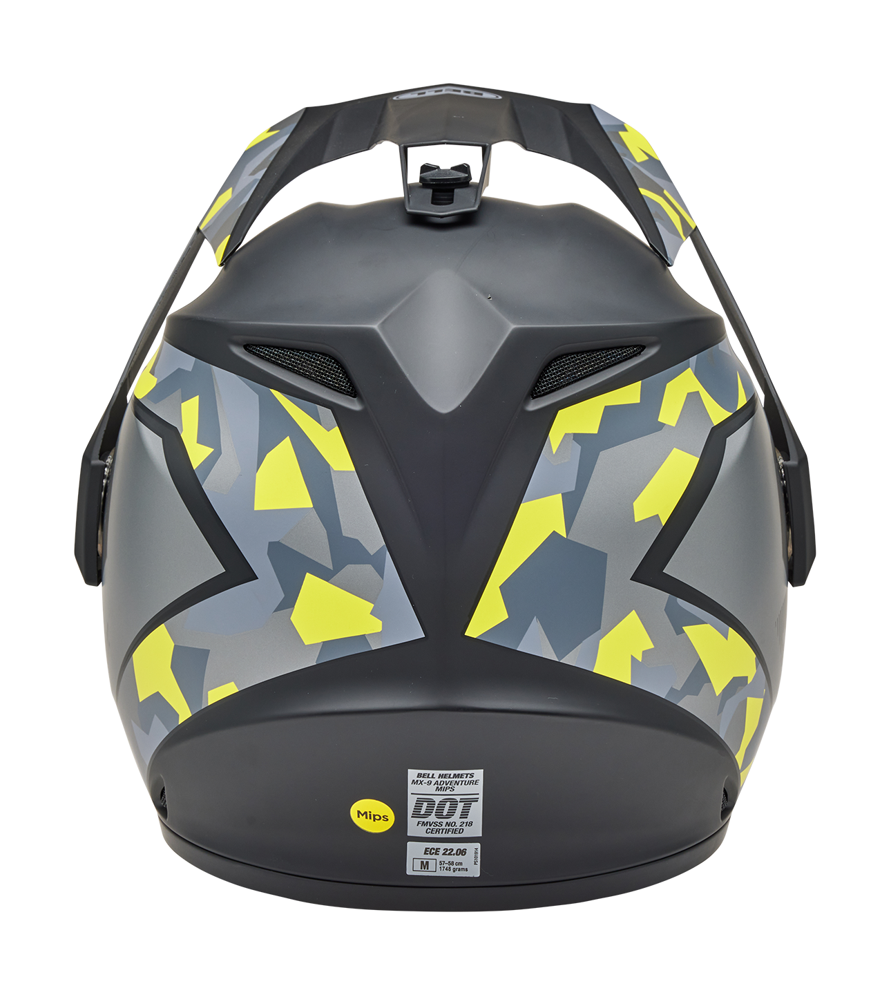 Bell Helm MX-9 Adventure Mesa - Mat Zwart / Geel Camo
