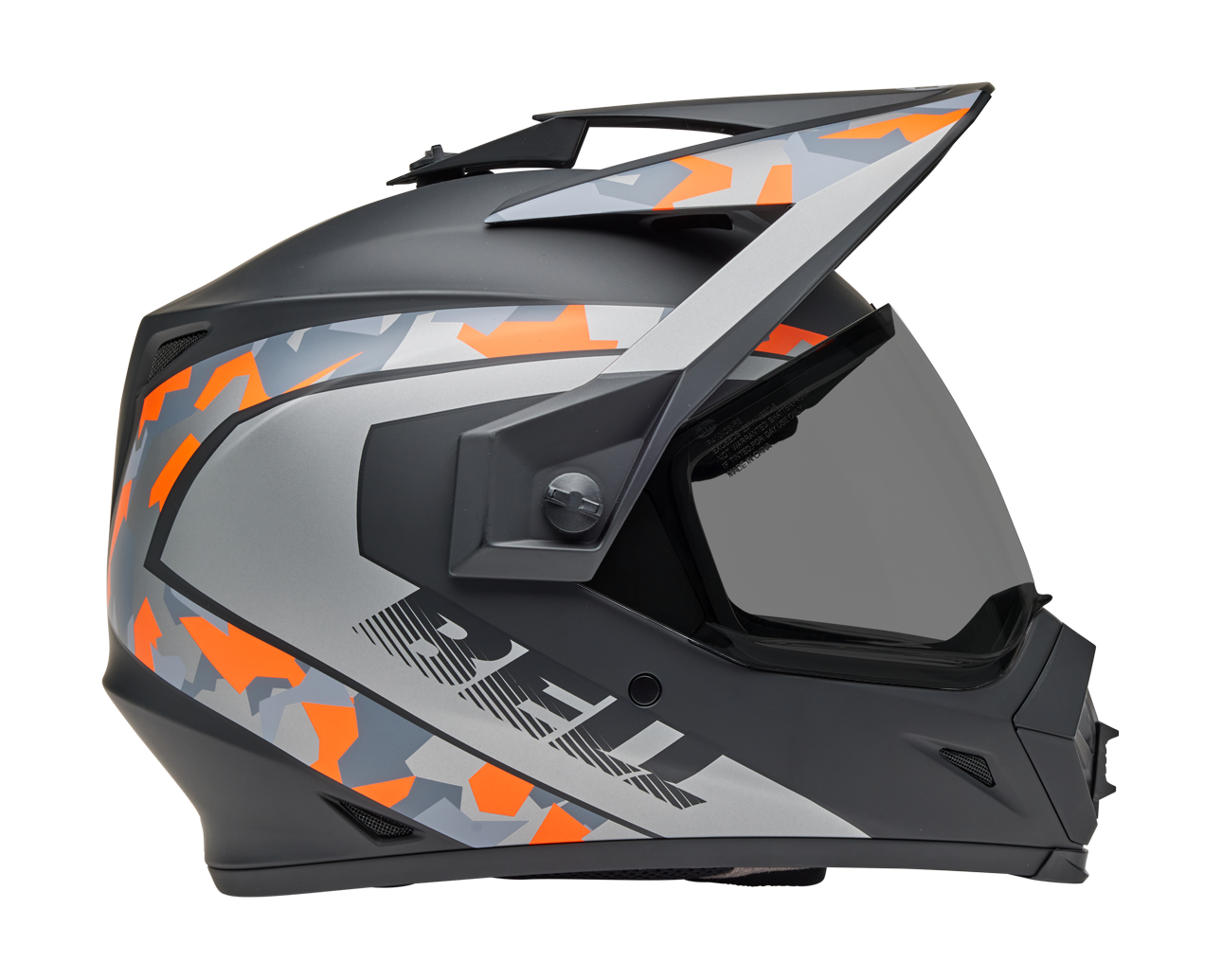 Bell Helm MX-9 Adventure Mesa - Mat Zwart / Oranje Camo