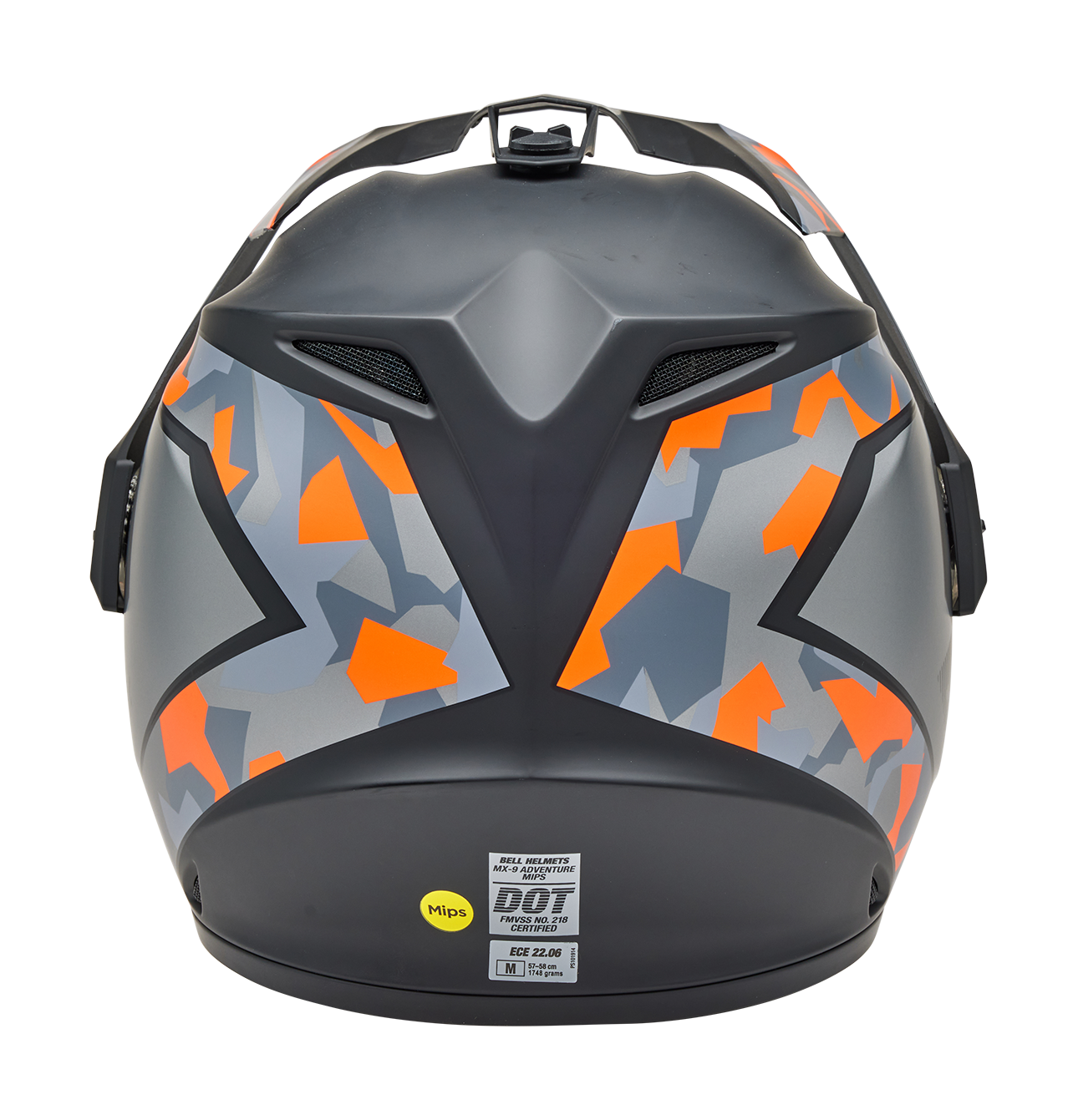 Bell Helm MX-9 Adventure Mesa - Mat Zwart / Oranje Camo