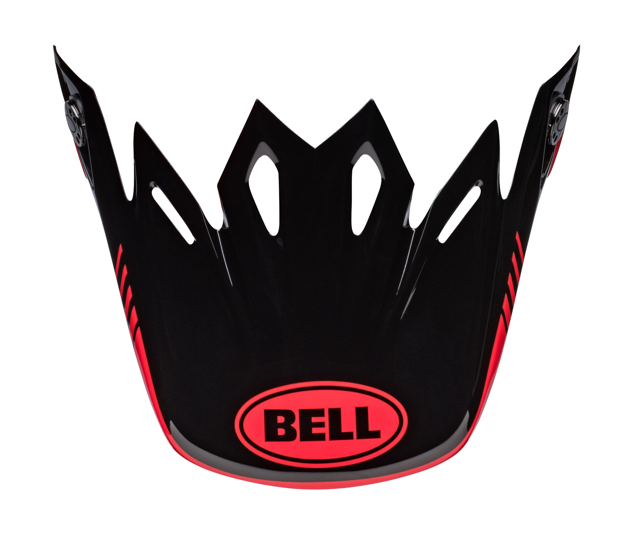 Bell Helmklep Moto-9 Louver - Zwart / Rood