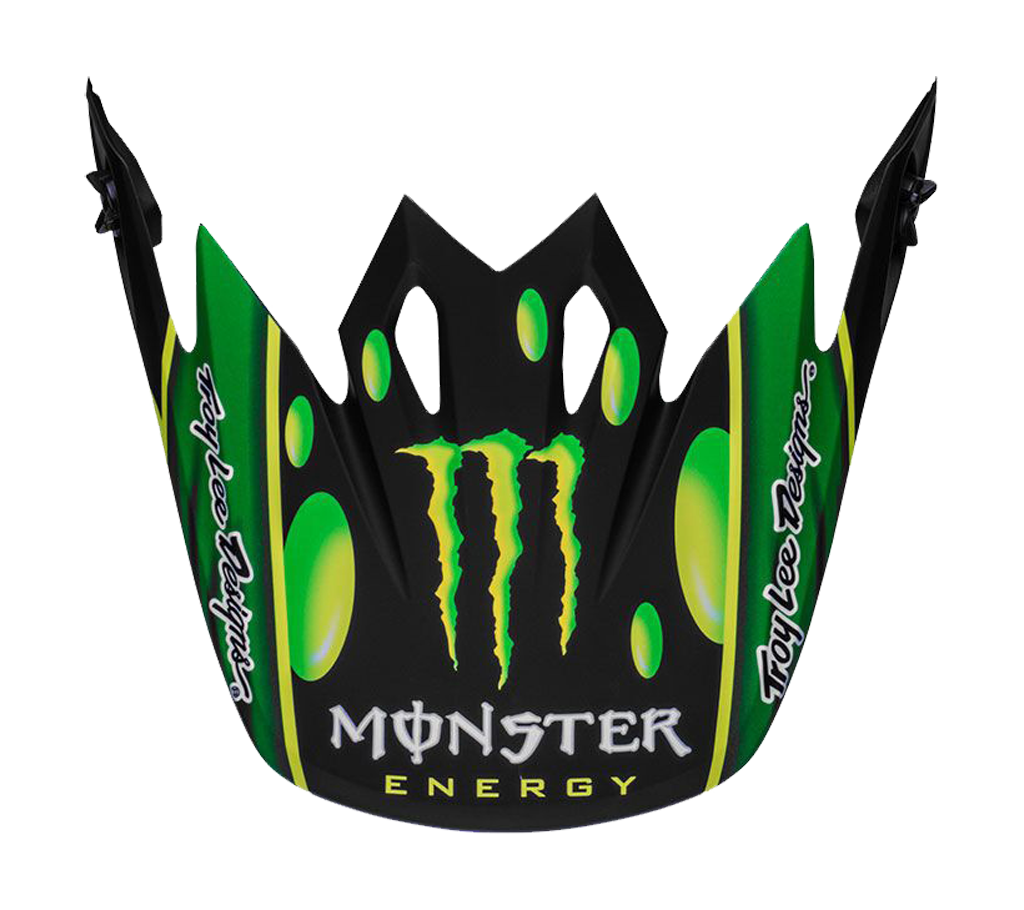 Bell Helmklep MX-9 McGrath Showtime - Mat Zwart / Groen