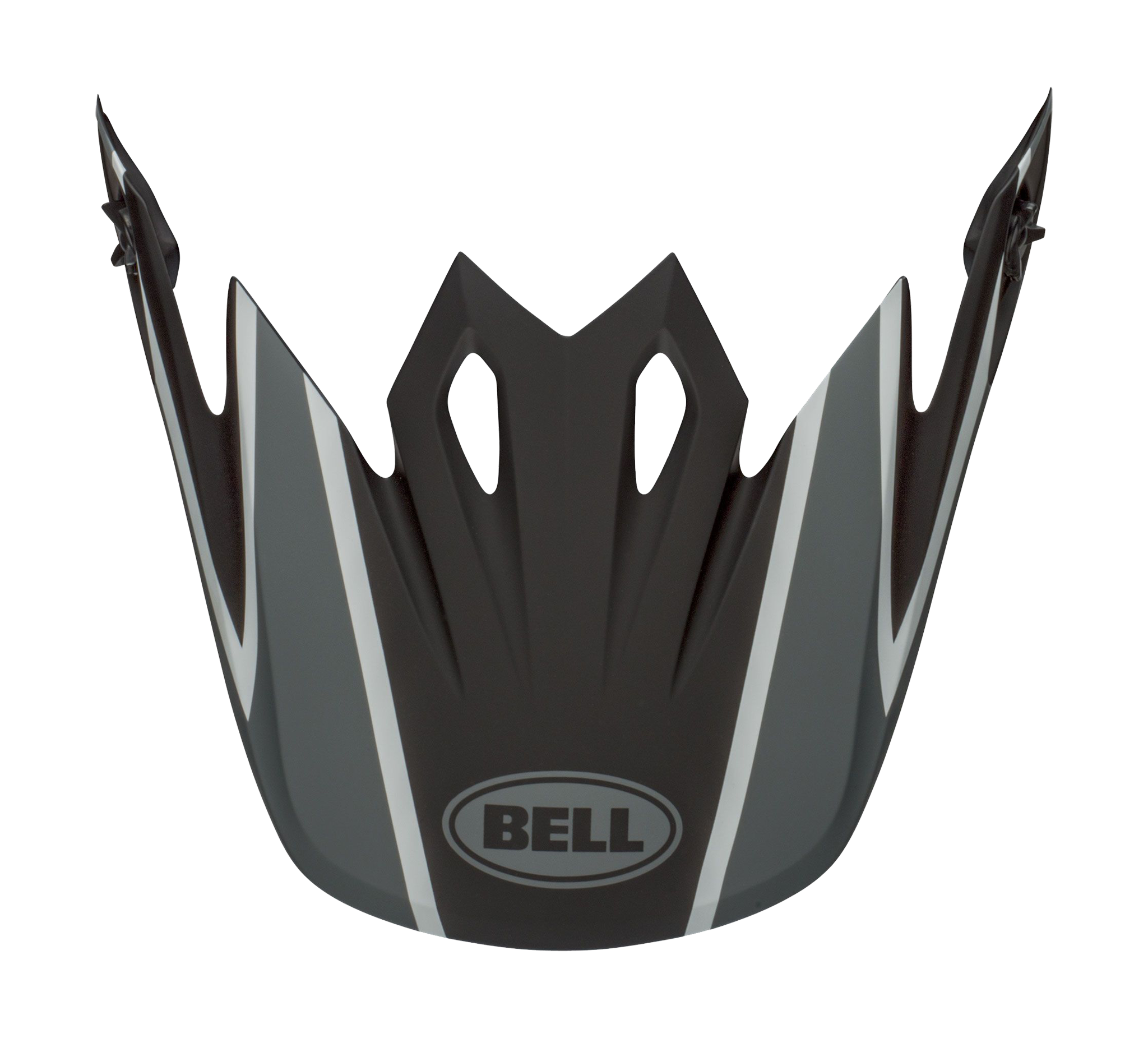 Bell Helmklep MX-9 Twitch - Mat Zwart / Grijs / Wit