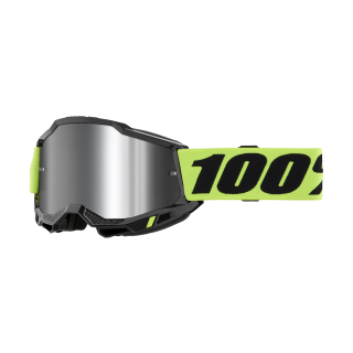 100% Crossbril Accuri 2 Neon Yellow - Spiegel Zilver Lens