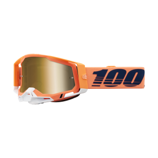 100% Crossbril Racecraft 2 Coral - Spiegel True Goud Lens