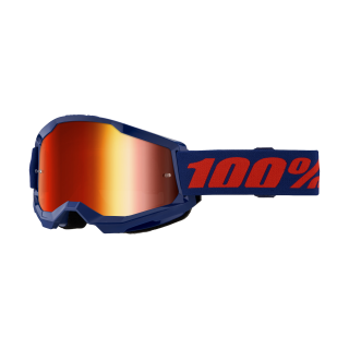 100% Crossbril Strata 2 Navy - Spiegel Rood Lens