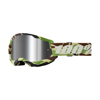 100% Crossbril Strata 2 War Camo - Spiegel Zilver Lens