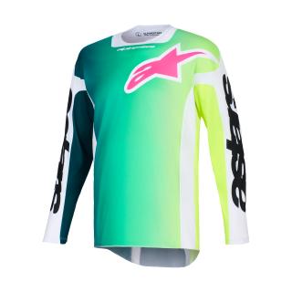 Alpinestars Cross Shirt 2026 Racer Portl - Groen / Wit / Zwart