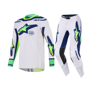 Alpinestars Crosskleding 2026 Supertech Vista - Licht Grijs / Fluo Geel / Blauw