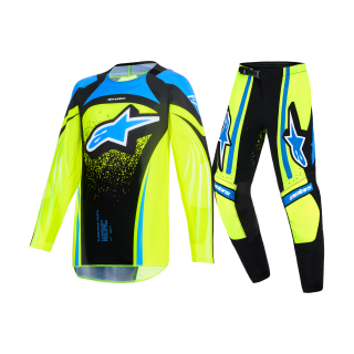 Alpinestars Kinder Crosskleding 2026 Supertech Nomur - Donker Navy / Fluo Geel / Ucla / Blauw