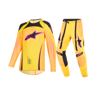 Alpinestars Kinder Crosskleding 2026 Supertech Nomur - Oranje / Geel / Roze