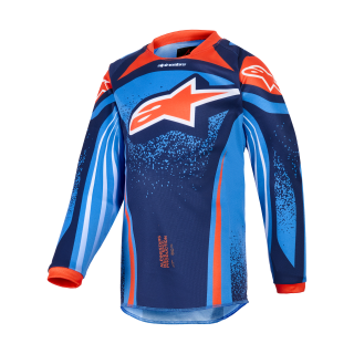Alpinestars Mini Cross Shirt 2026 Racer Nomur - Donker Navy / Oranje / Ucla / Blauw